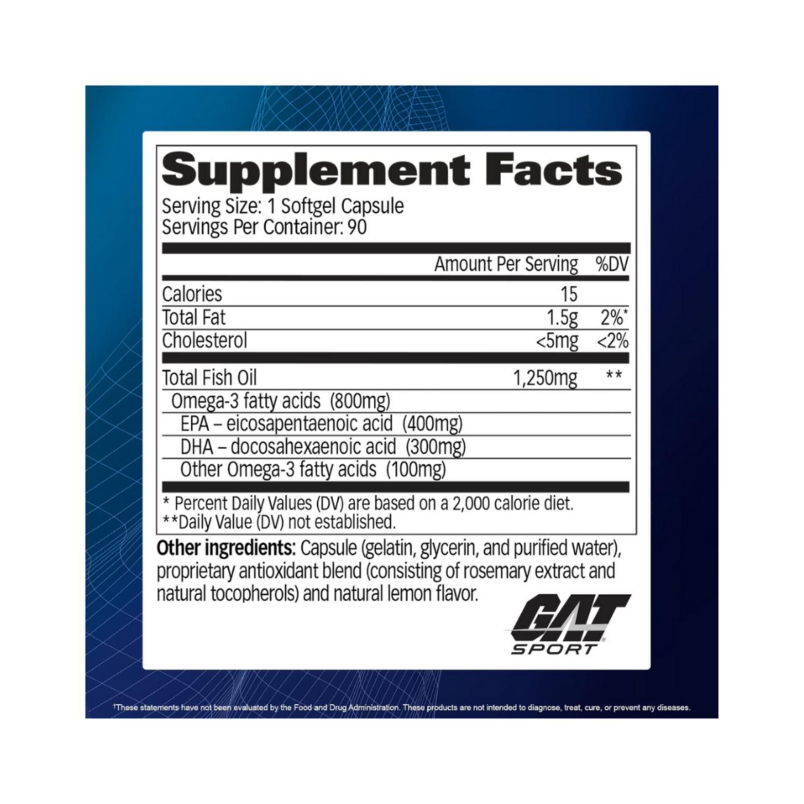 GAT OMEGA 3 GAT 800MG 90CT