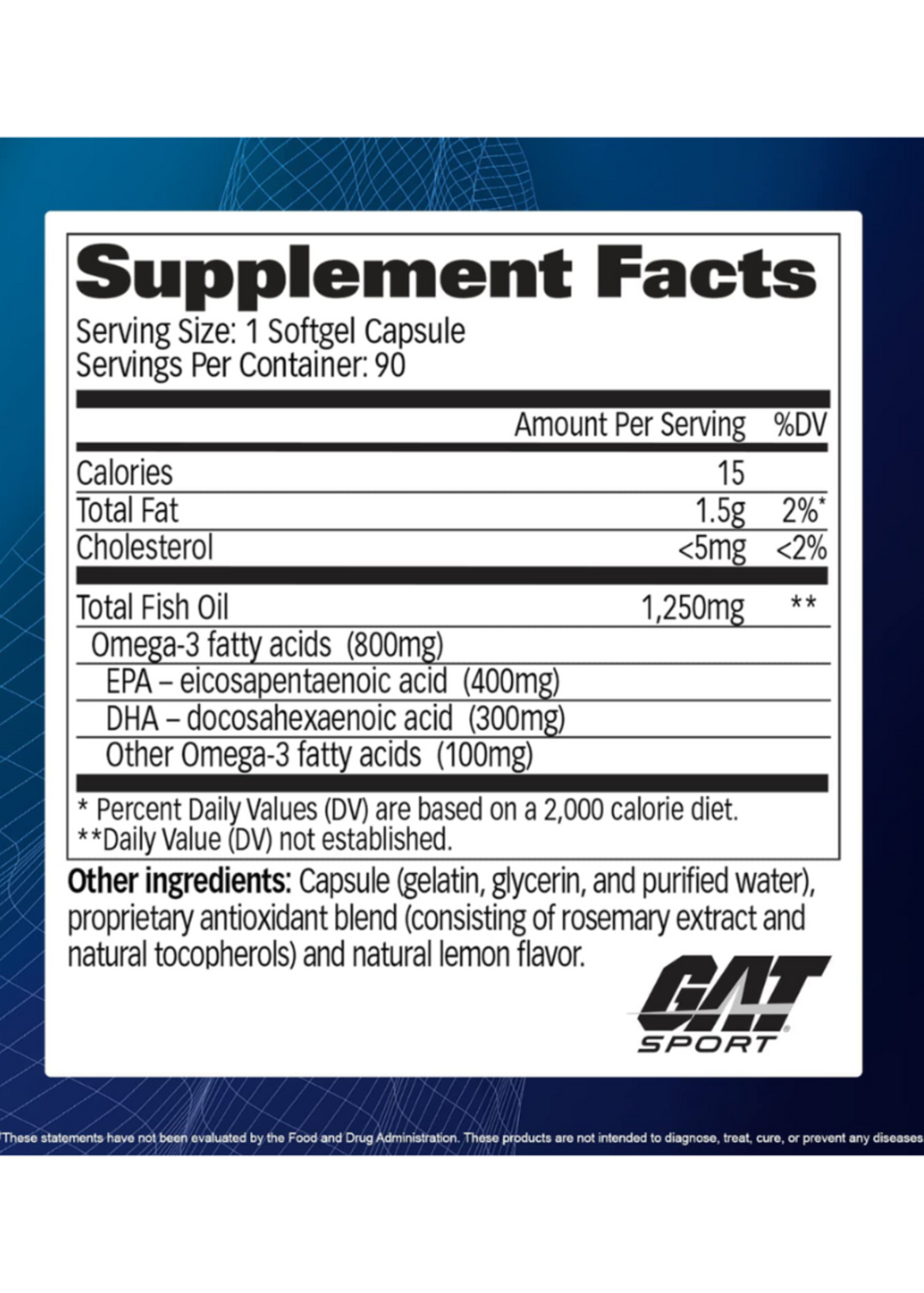 GAT OMEGA 3 GAT 800MG 90CT