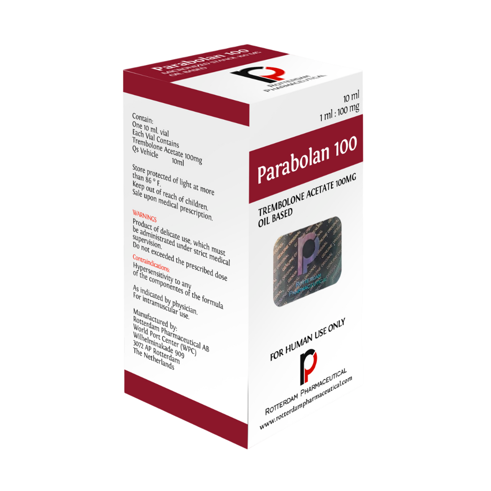 ROTTERDAM PARABOLAN 100 (TREMBOLONA ACETATO) ROTTER 100MG 10ML