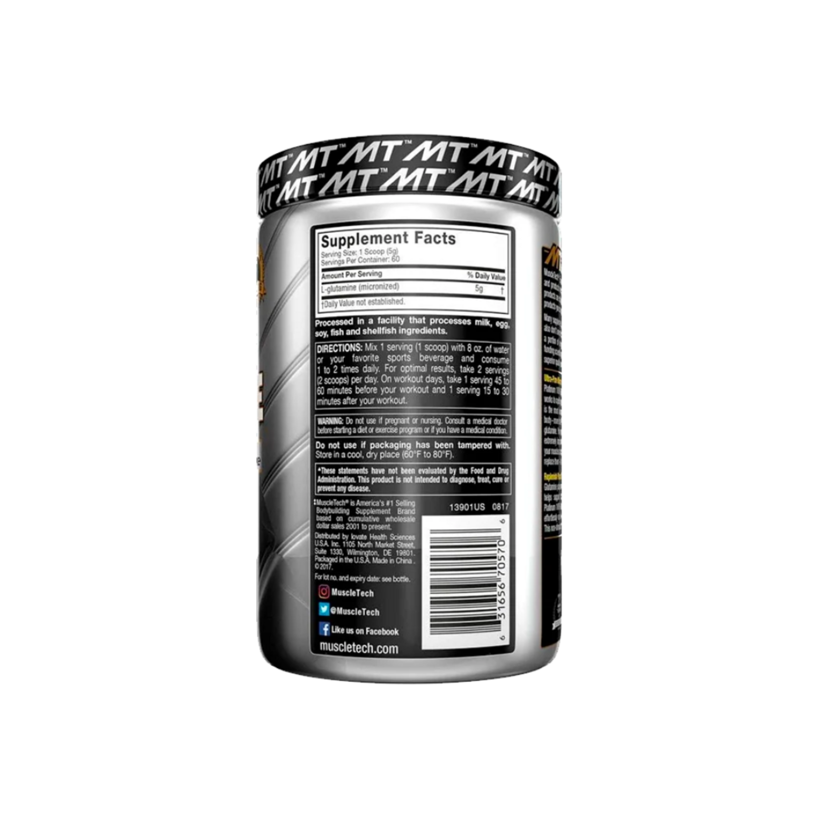 MUSCLE TECH GLUTAMINA PLATINUM MUSCLE TECH 300GR 60SV