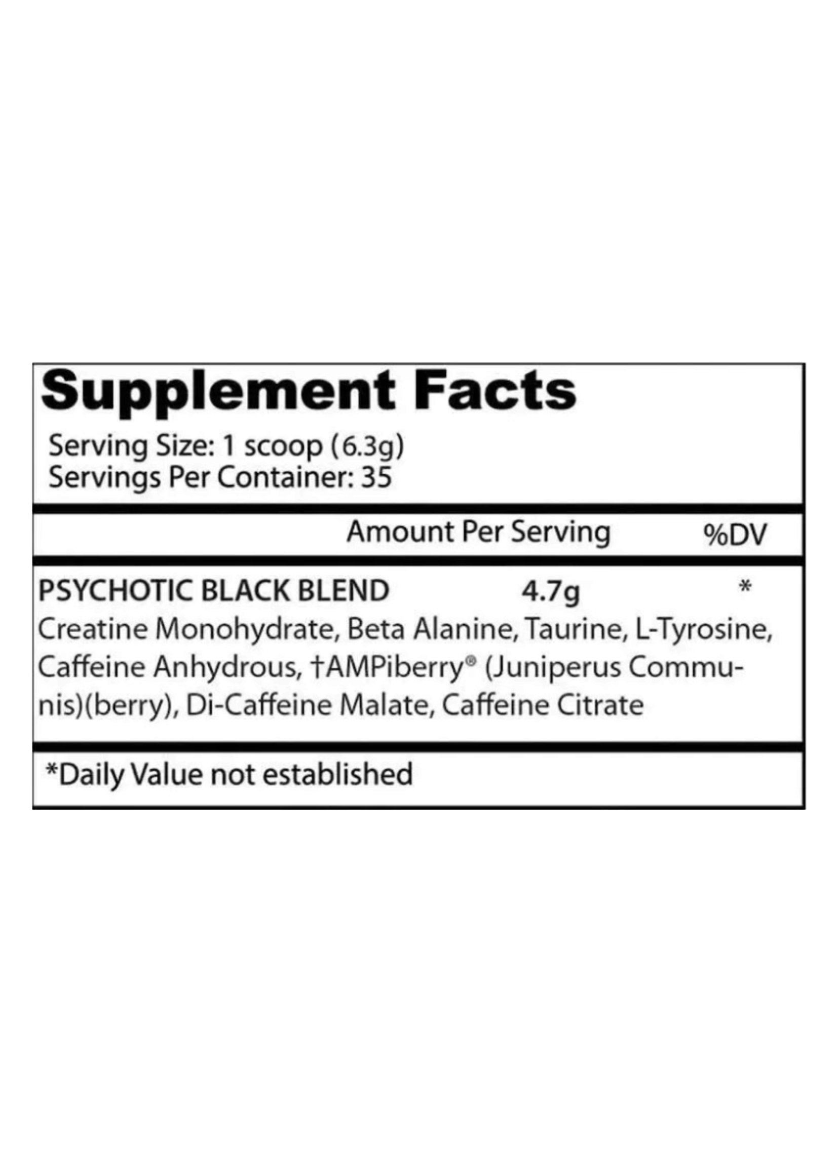 INSANE LABZ PSYCHOTIC BLACK INSANE LABZ 35SV