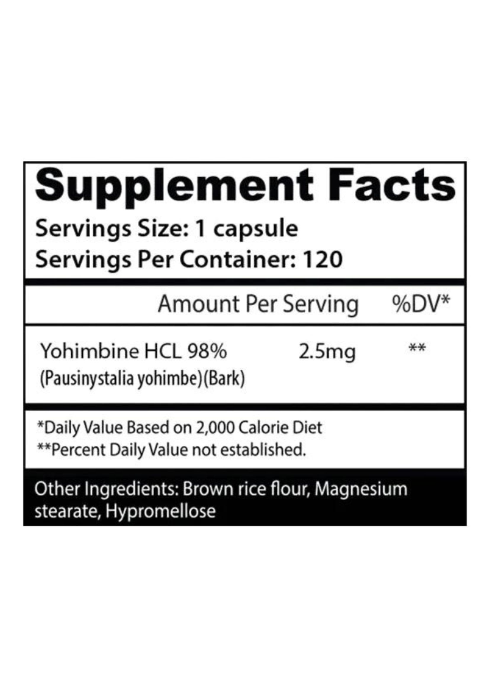YOHIMBINE INSANE 120CAPS Distribuidora Energy Supplies