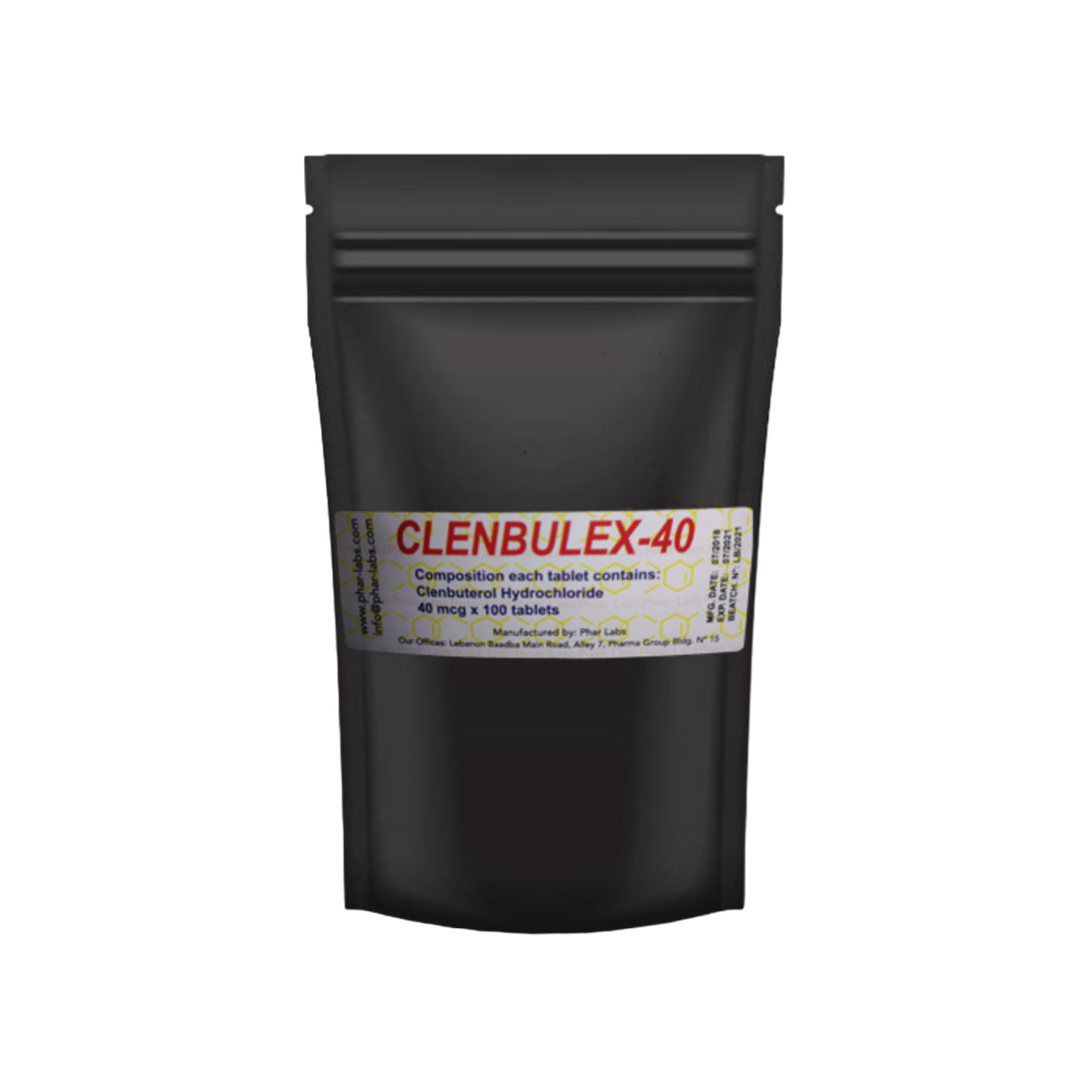 PHAR LABS SILVER CLEMBULEX (CLEMBUTEROL) PHAR LABS SILVER 40MCG 60TABS