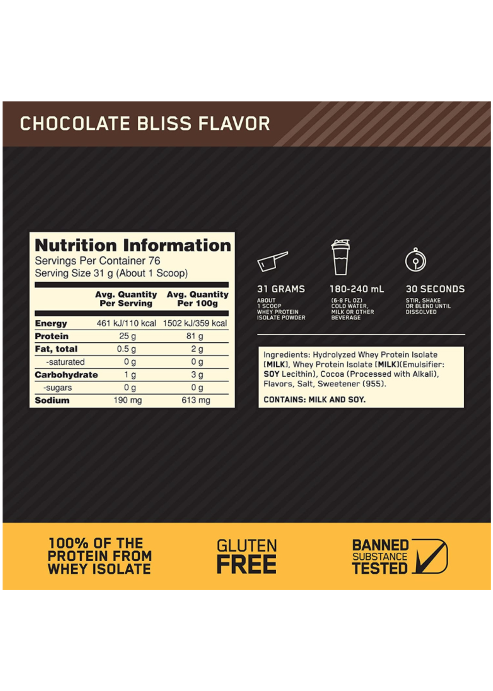 ON GOLD STD ISOLATE 5LB ON