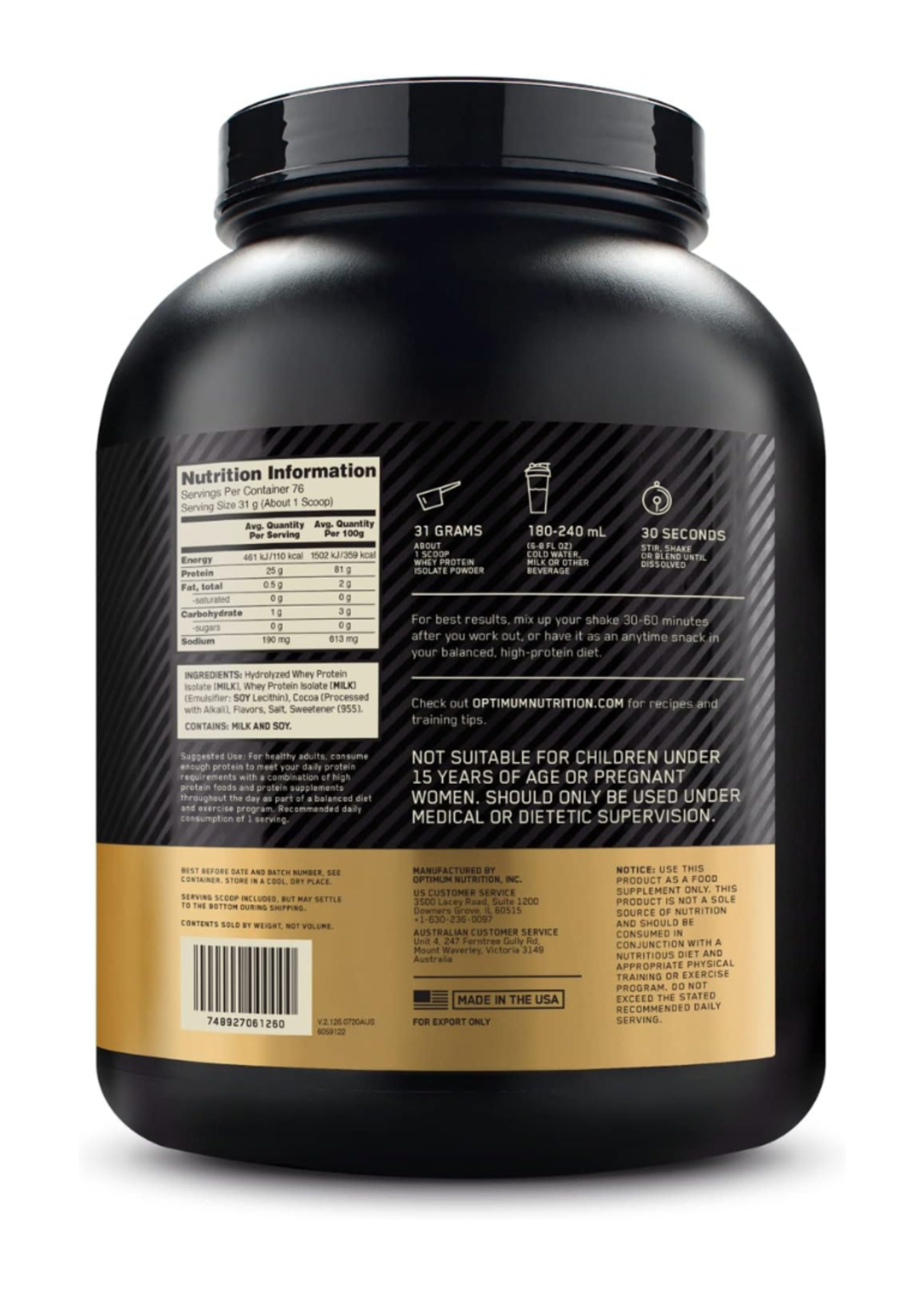 ON GOLD STD ISOLATE 5LB ON