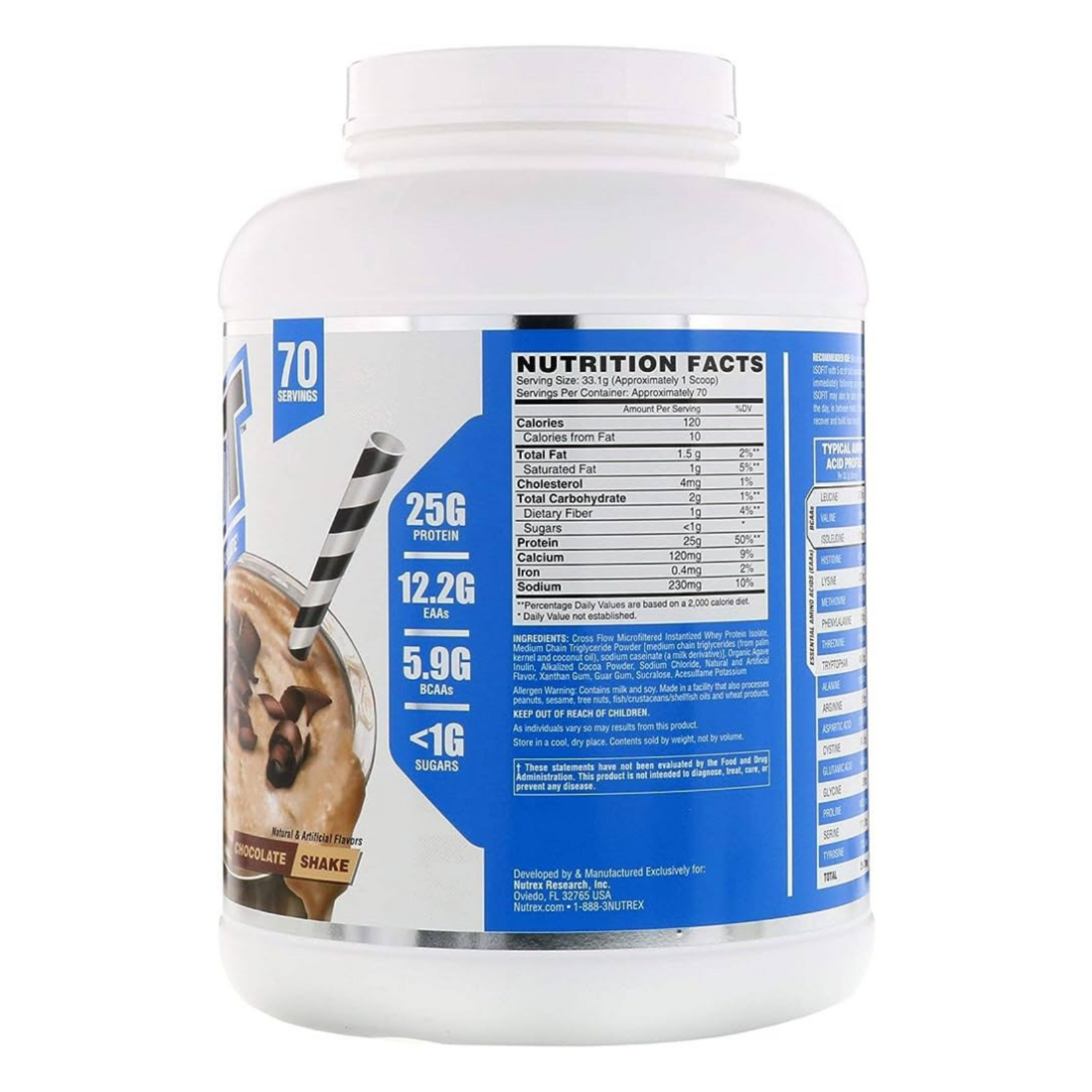 NUTREX ISOFIT 5LB NUTREX