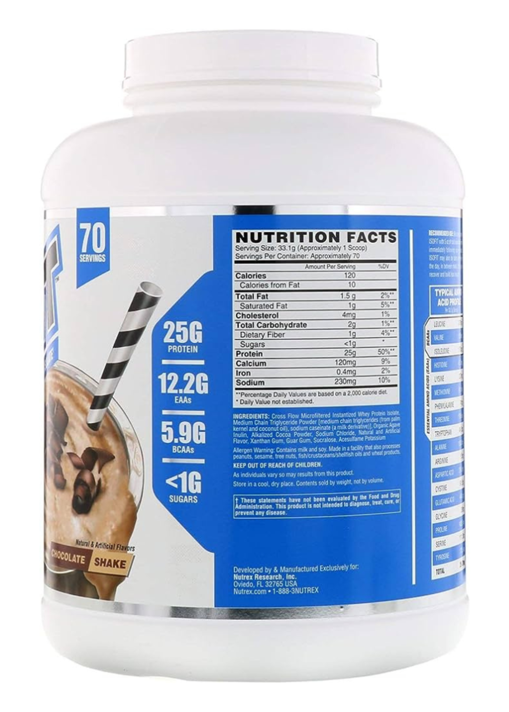 NUTREX ISOFIT 5LB NUTREX