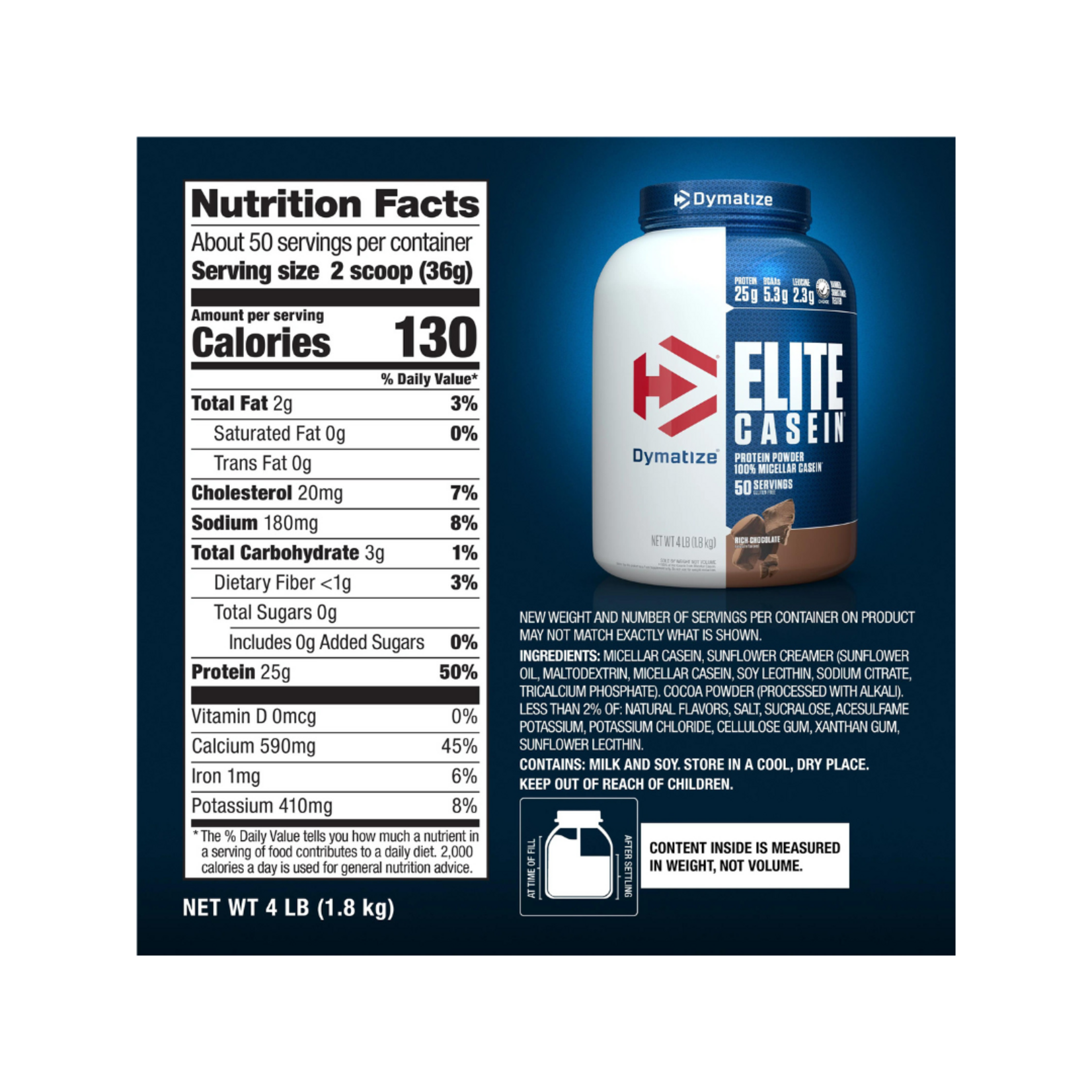 DYMATIZE ETE CASEIN 4LB DYMATIZE