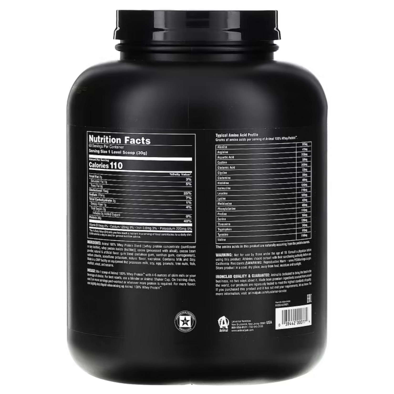 UNIVERSAL ANIMAL 100% WHEY PROTEIN 4LB UNIVERSAL