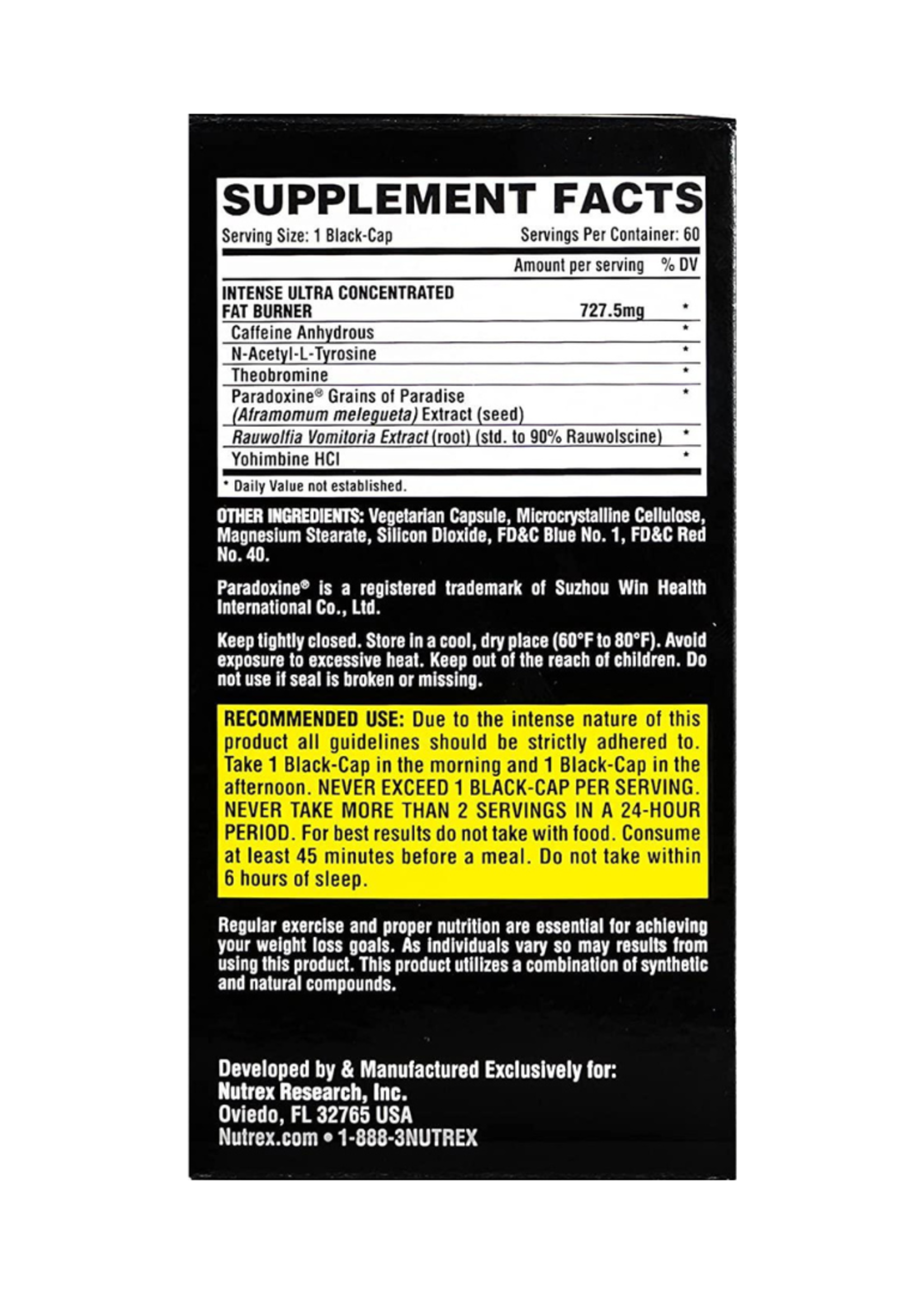 NUTREX LIPO 6 BLACK UC INTENSE AMARILLO 60CAPS NUTREX