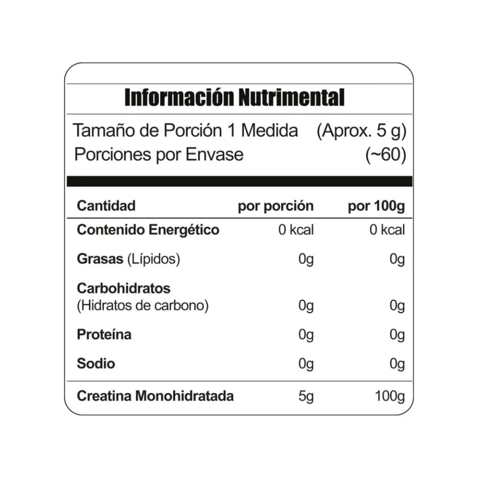 META NUTRITION CREAPURE META NUTRITION 60SV