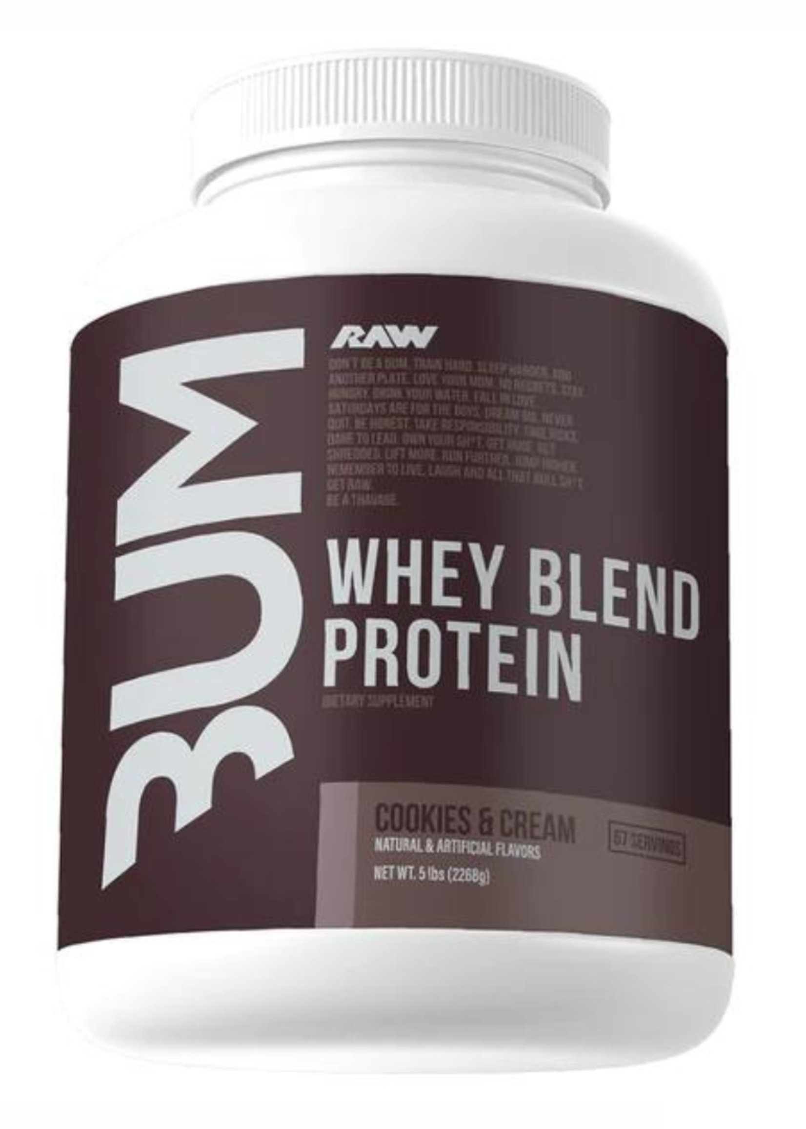 RAW BUM WHEY BLEND PROTEIN 5LB RAW