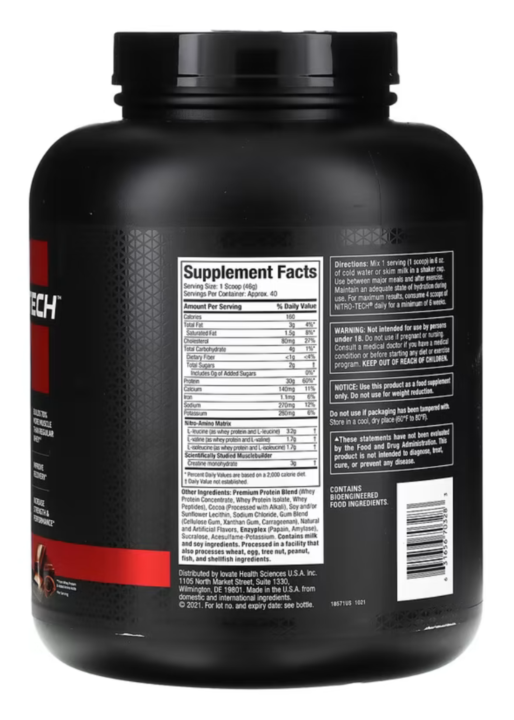 MUSCLE TECH NITRO TECH RIPPED 4LB MUSCLE TECH
