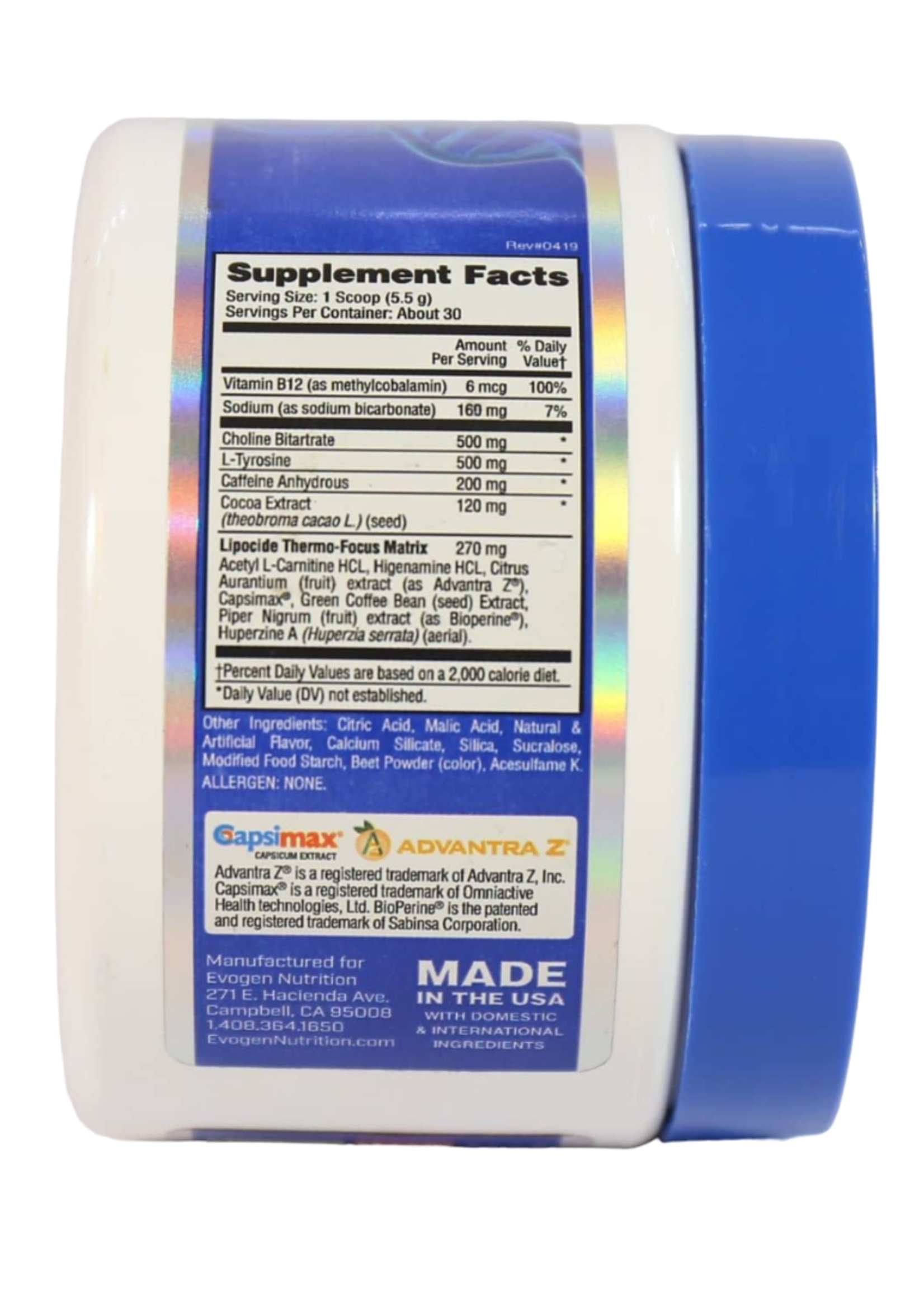 EVOGEN LIPOCIDE IR EVOGEN 30SV