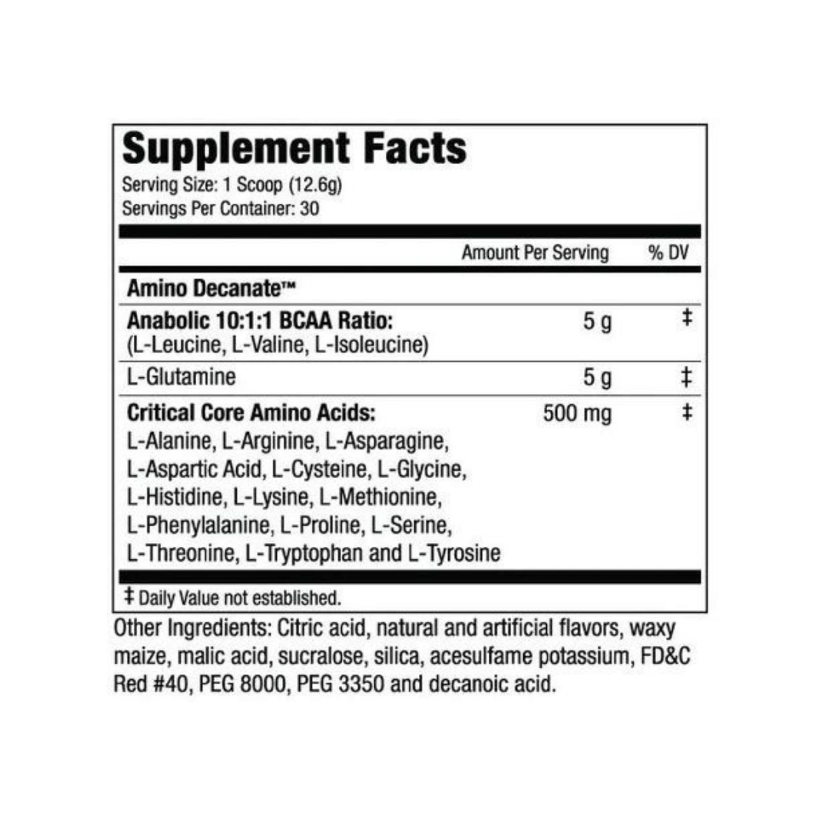 MUSCLE MEDS AMINO DECANATE 30SV MUSCLEMEDS