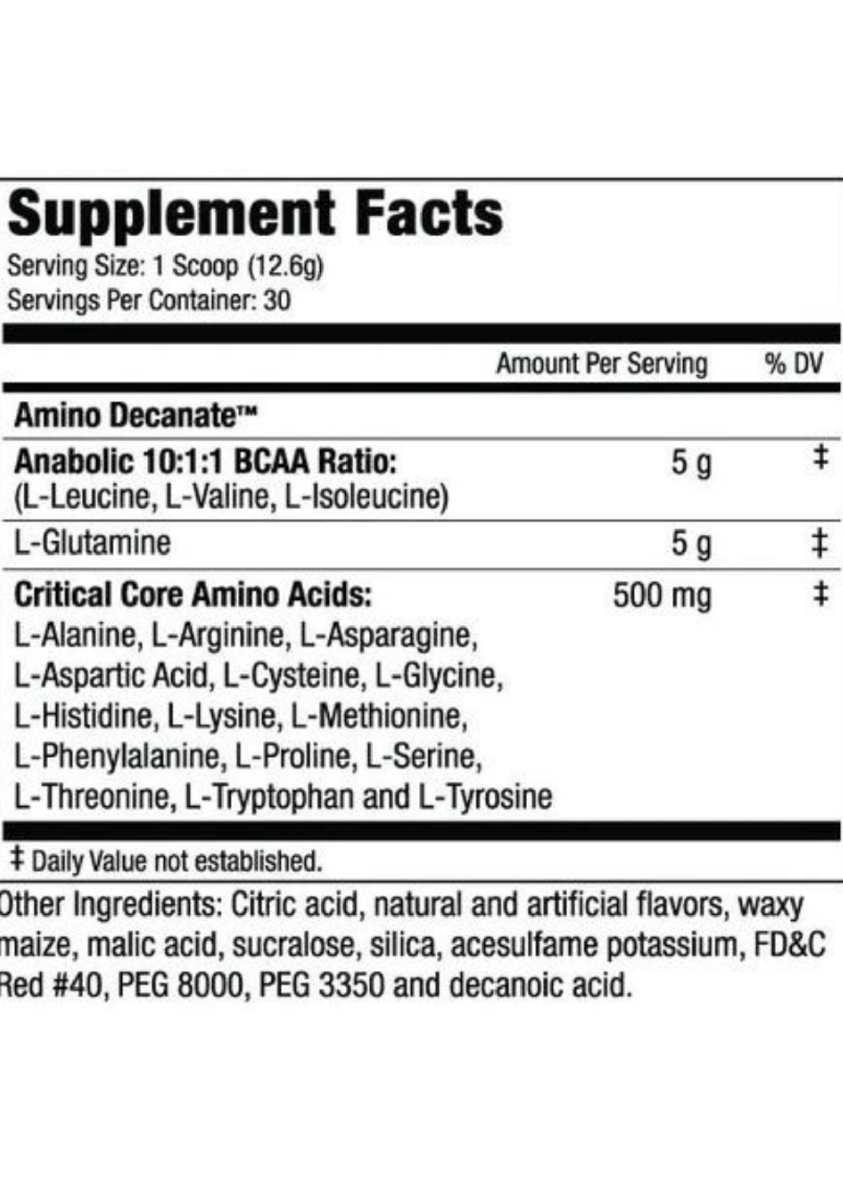 MUSCLE MEDS AMINO DECANATE 30SV MUSCLEMEDS