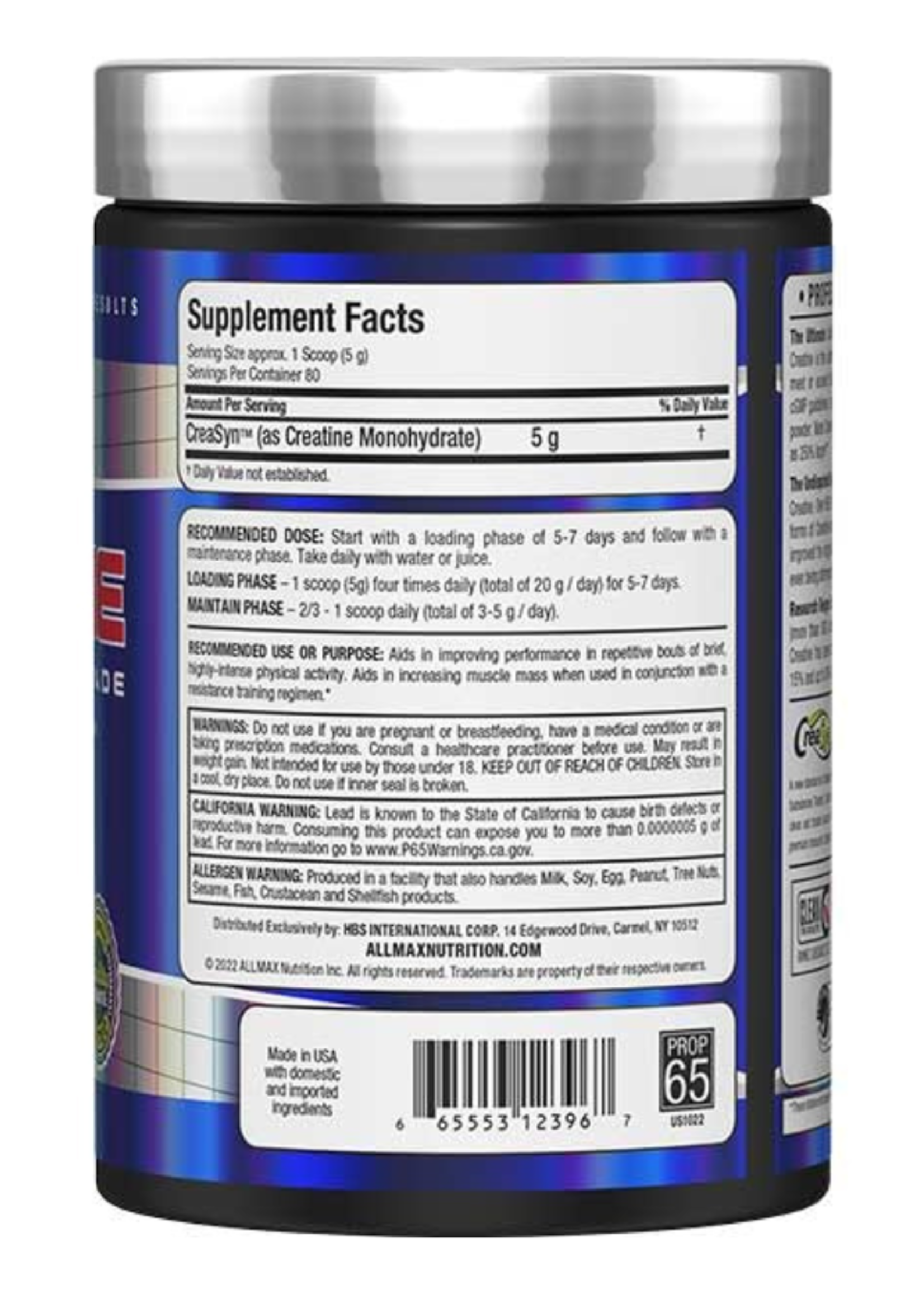 ALLMAX CREATINA ALLMAX 400GR (GRUMOSA)