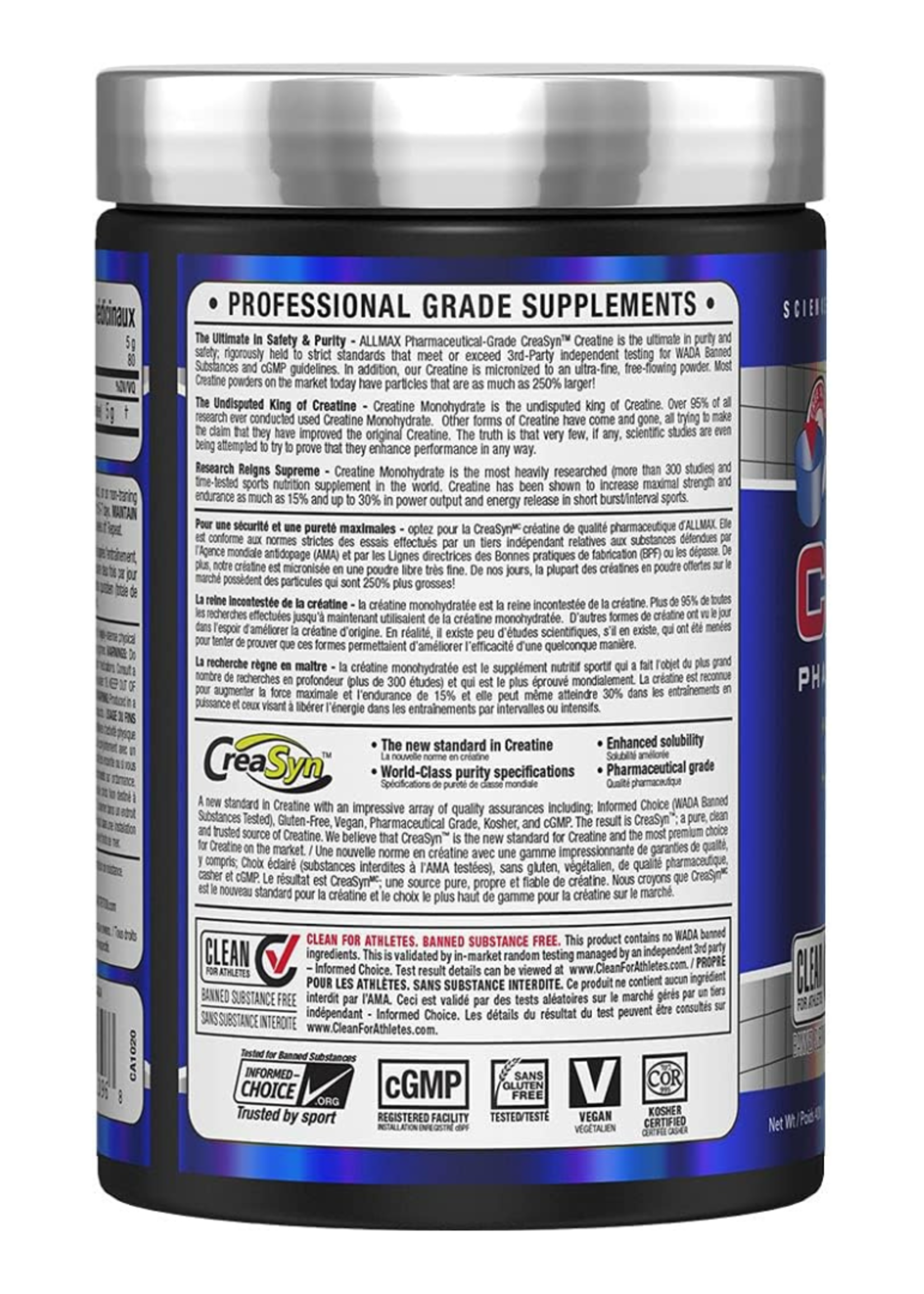 ALLMAX CREATINA ALLMAX 400GR (GRUMOSA)