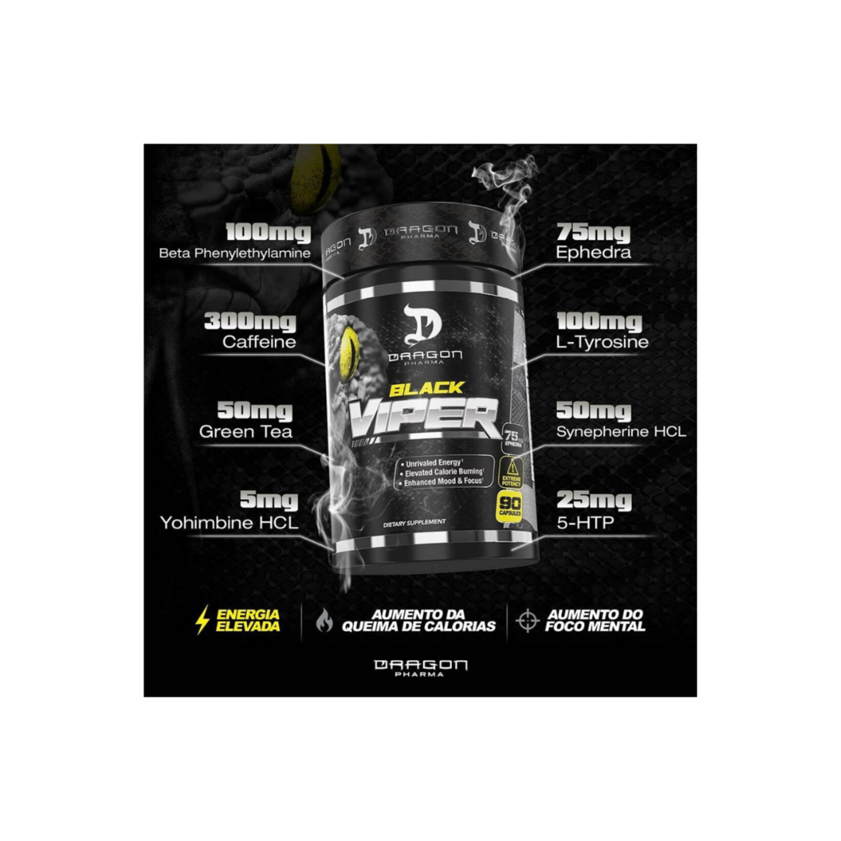 DRAGON PHARMA BLACK VIPER DRAGON PHARMA 90CAPS