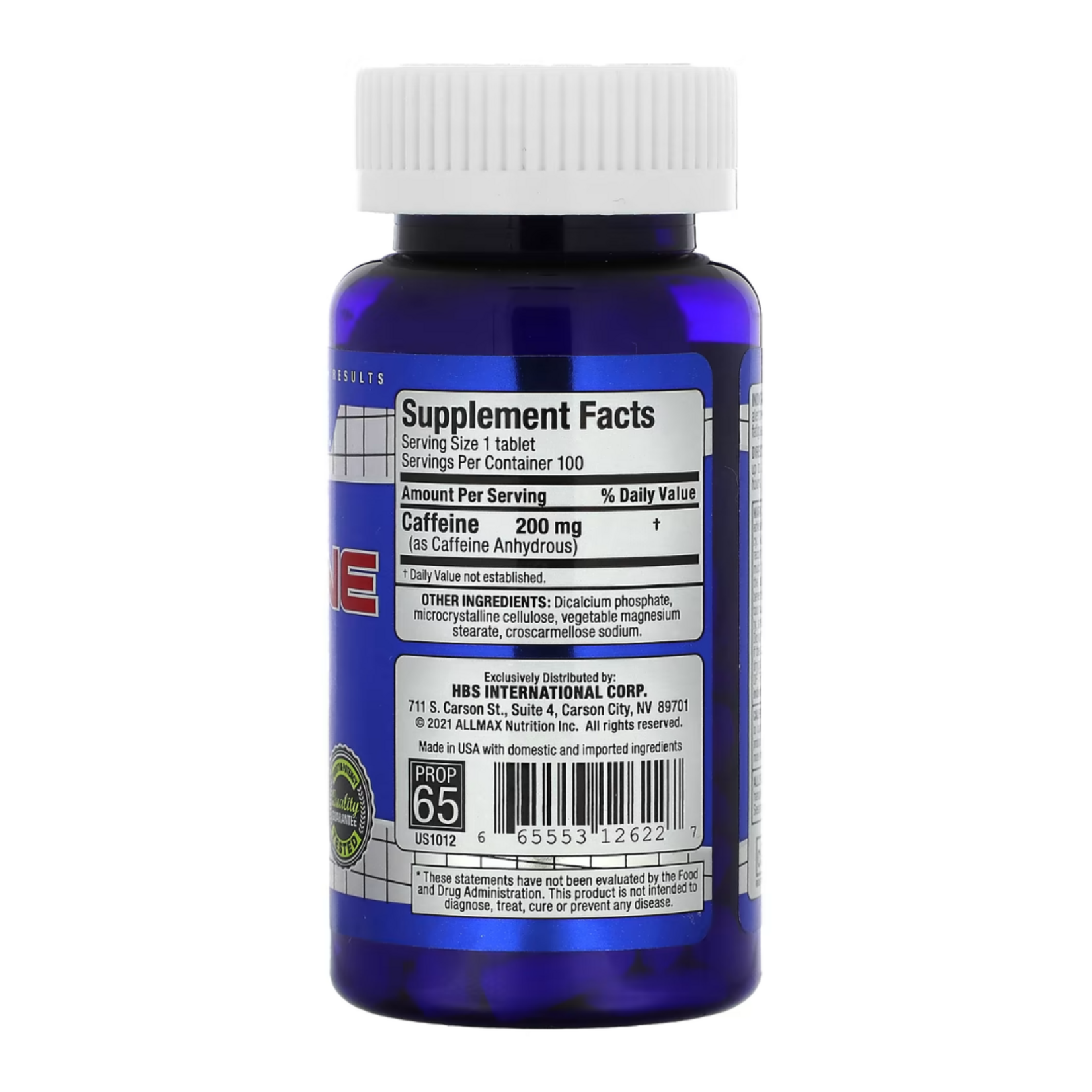 ALLMAX CAFEINA ALLMAX 100TABS