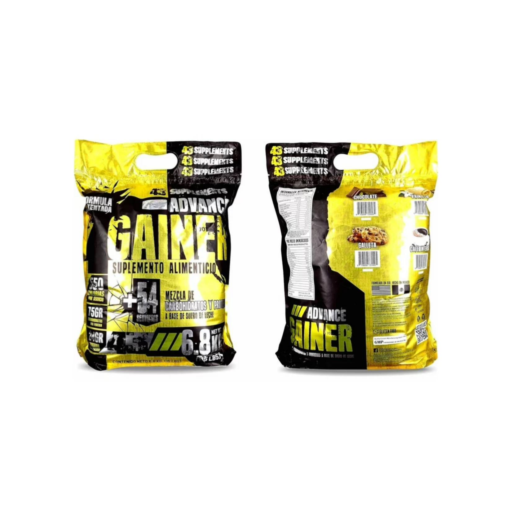 43 SUPPLEMENTS ADVANCE GAINER 43 SUPS 15LB