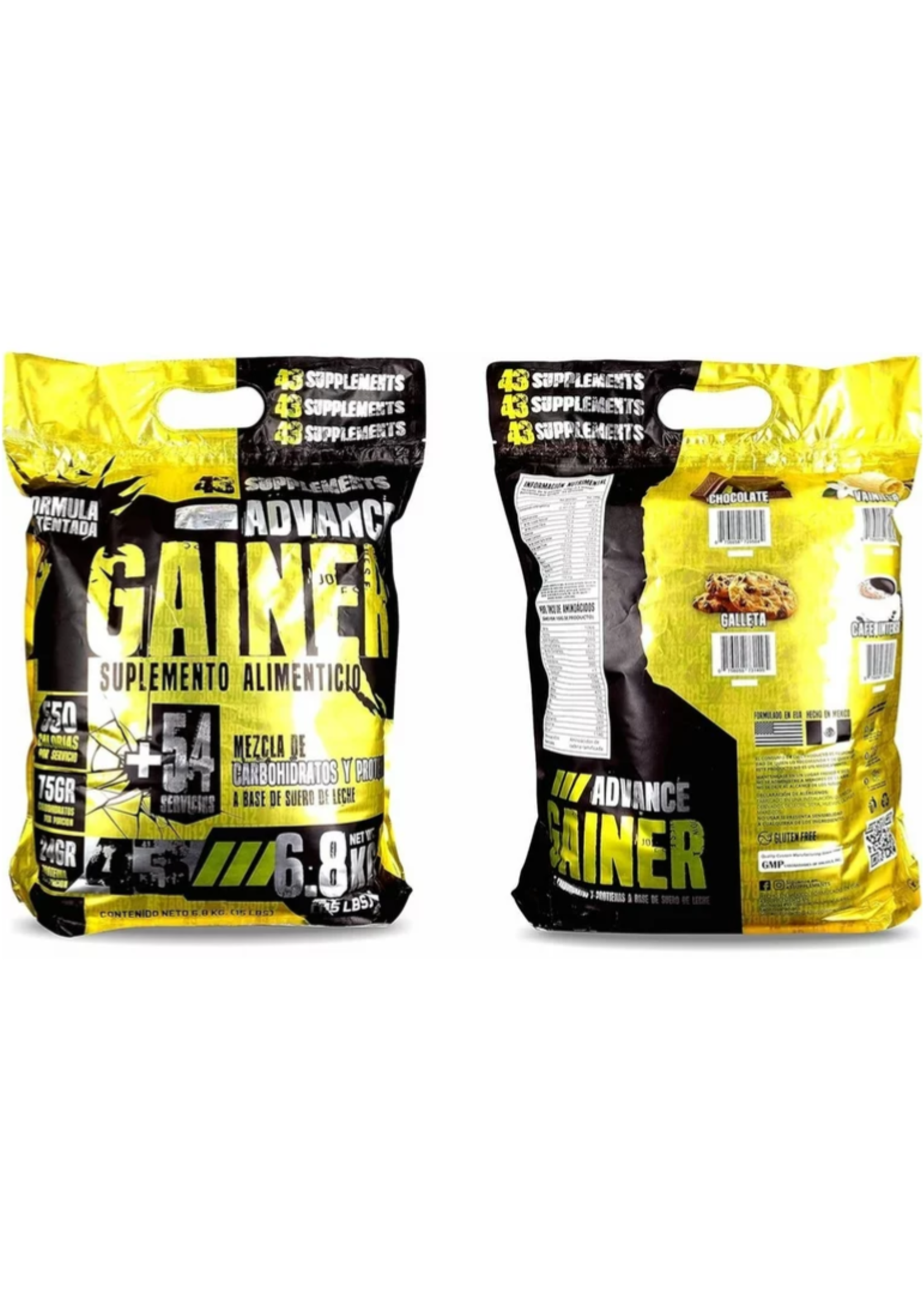 43 SUPPLEMENTS ADVANCE GAINER 43 SUPS 15LB