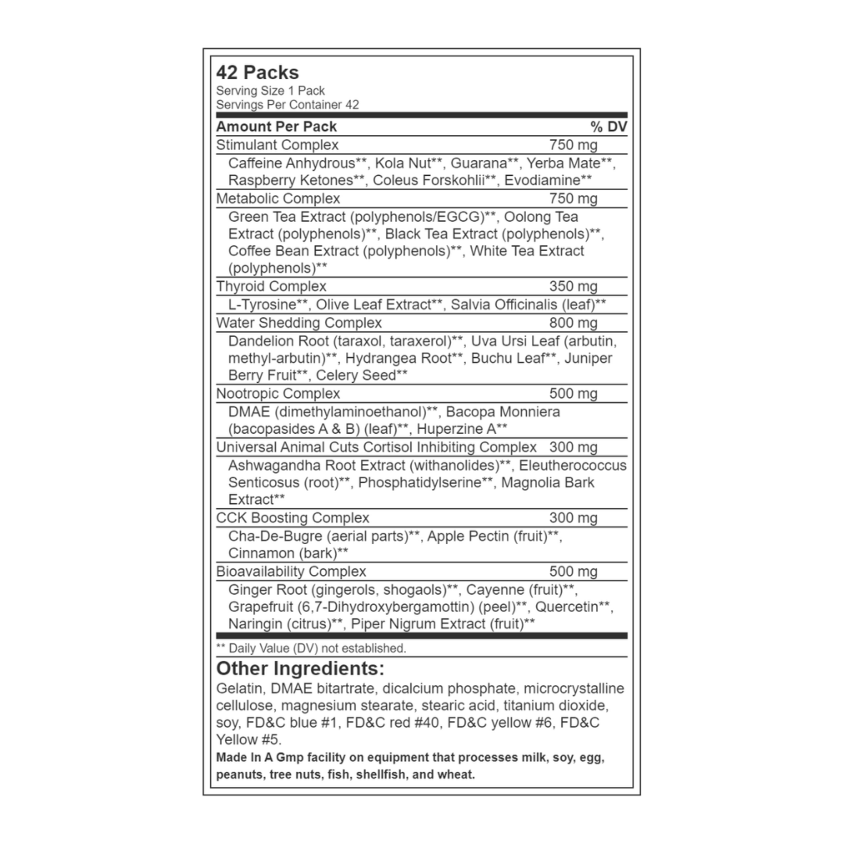 UNIVERSAL ANIM CUTS UNIVERSAL C/42 PACK