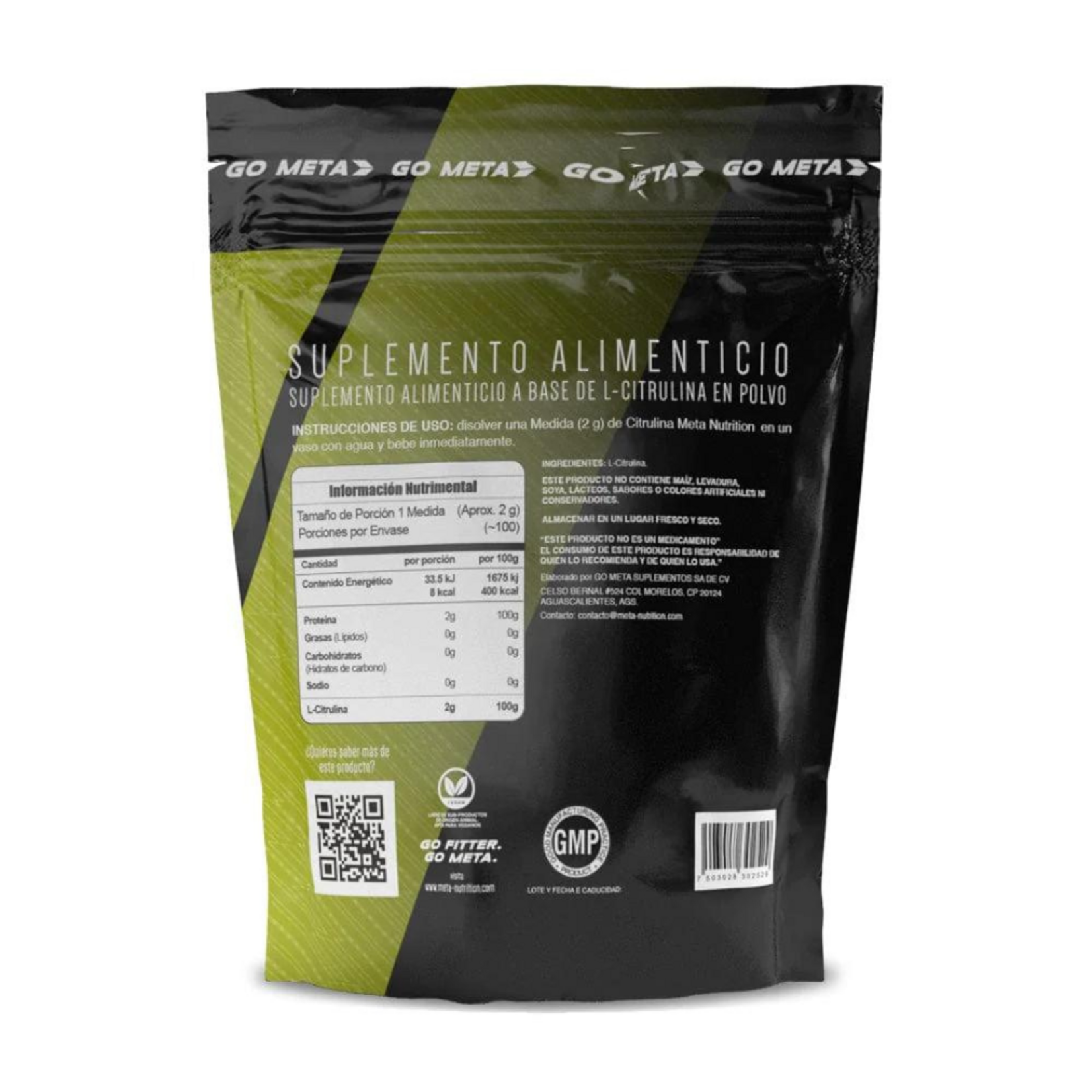 META NUTRITION CITRULINA 100SV META NUTRITION