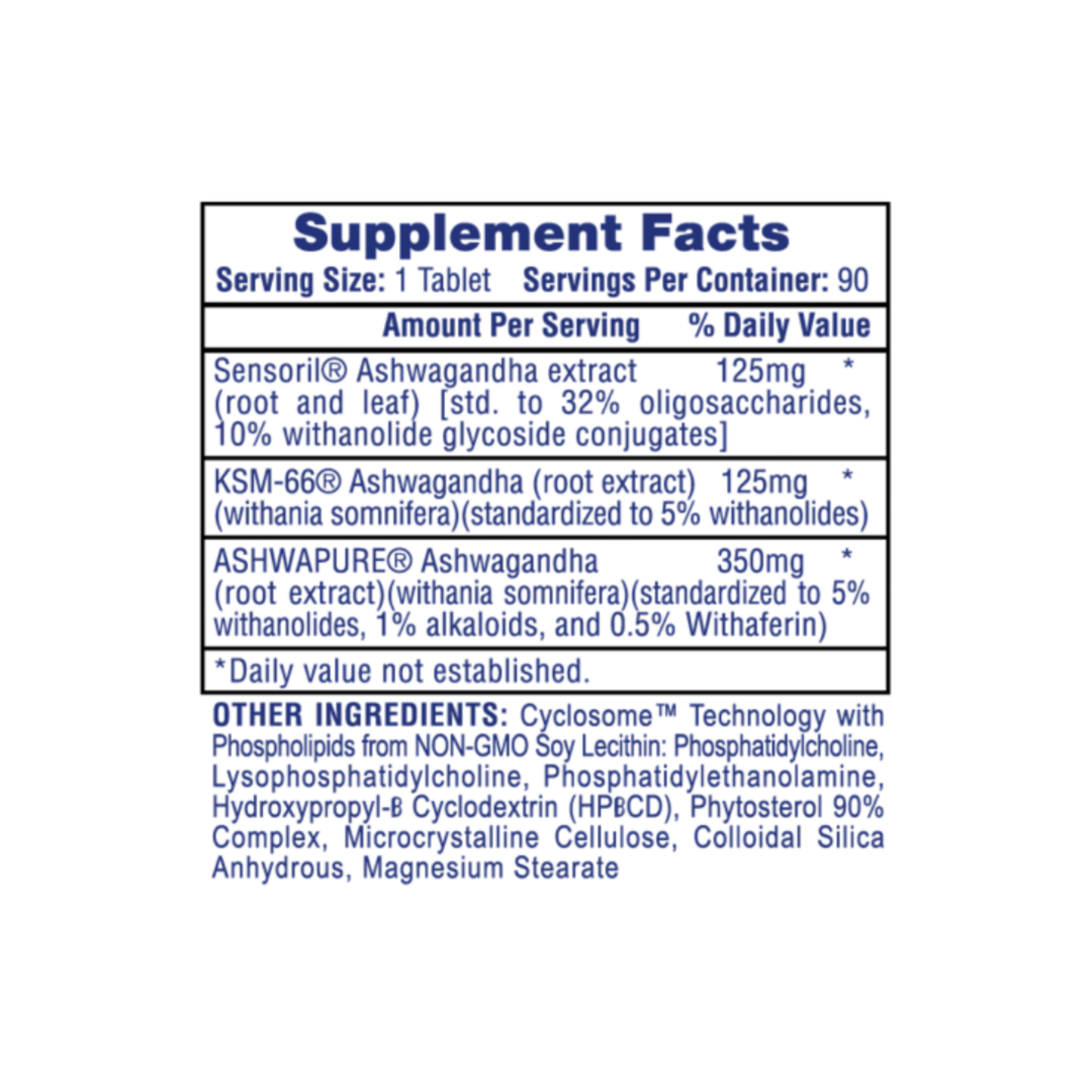 HI TECH ASHWAGANDHA HI TECH 90TABS