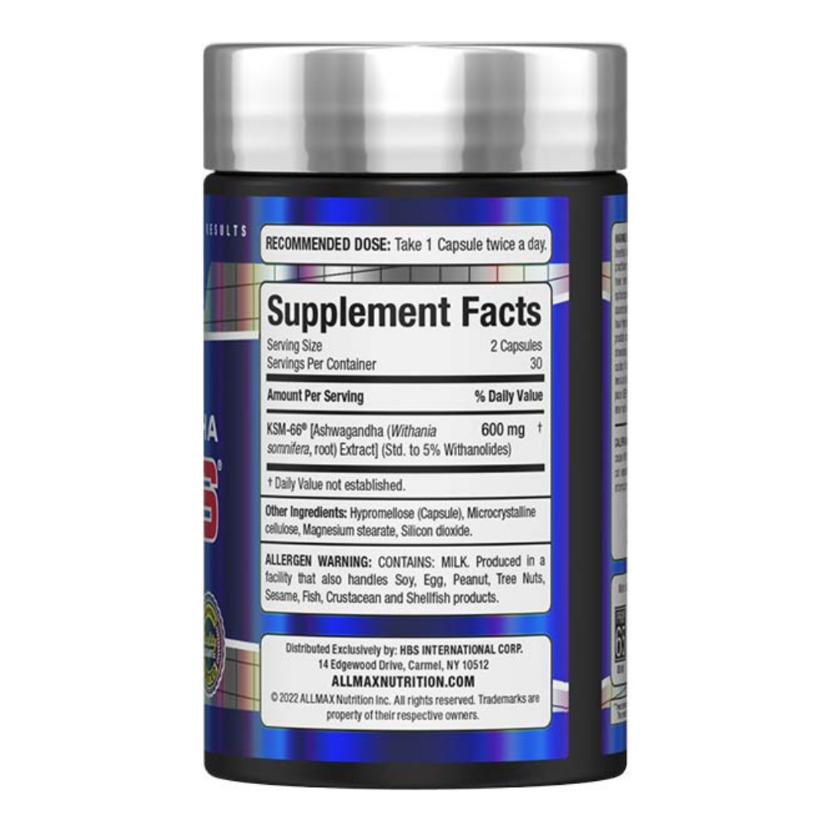 ALLMAX ASHWAGANDHA KSM66 ALLMAX 60CT