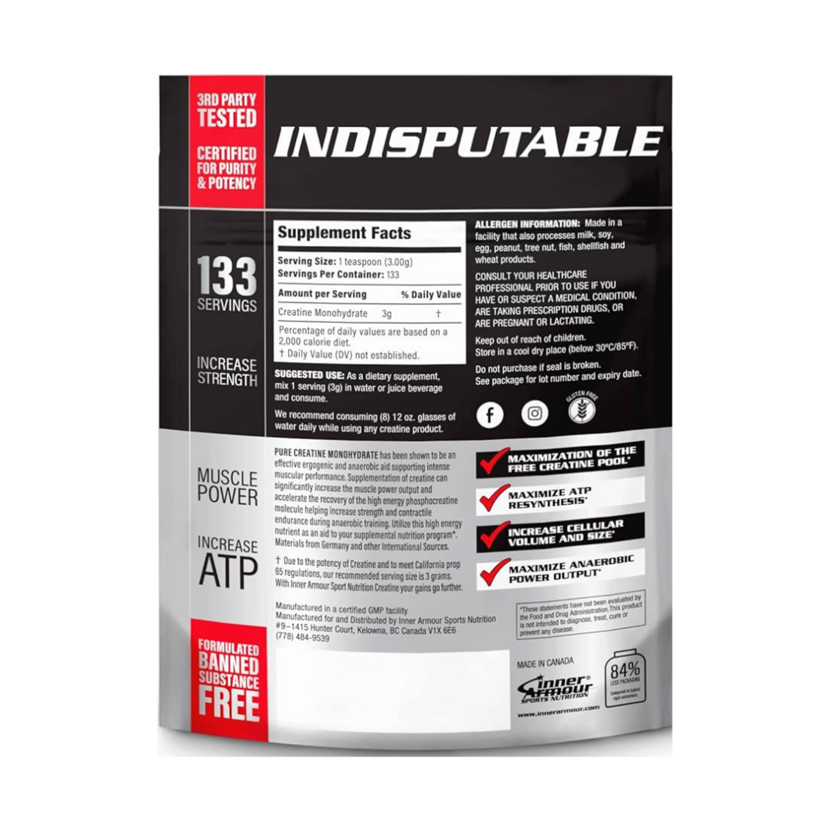 INNER ARMOUR CREATINA INNER ARMOUR 400GR