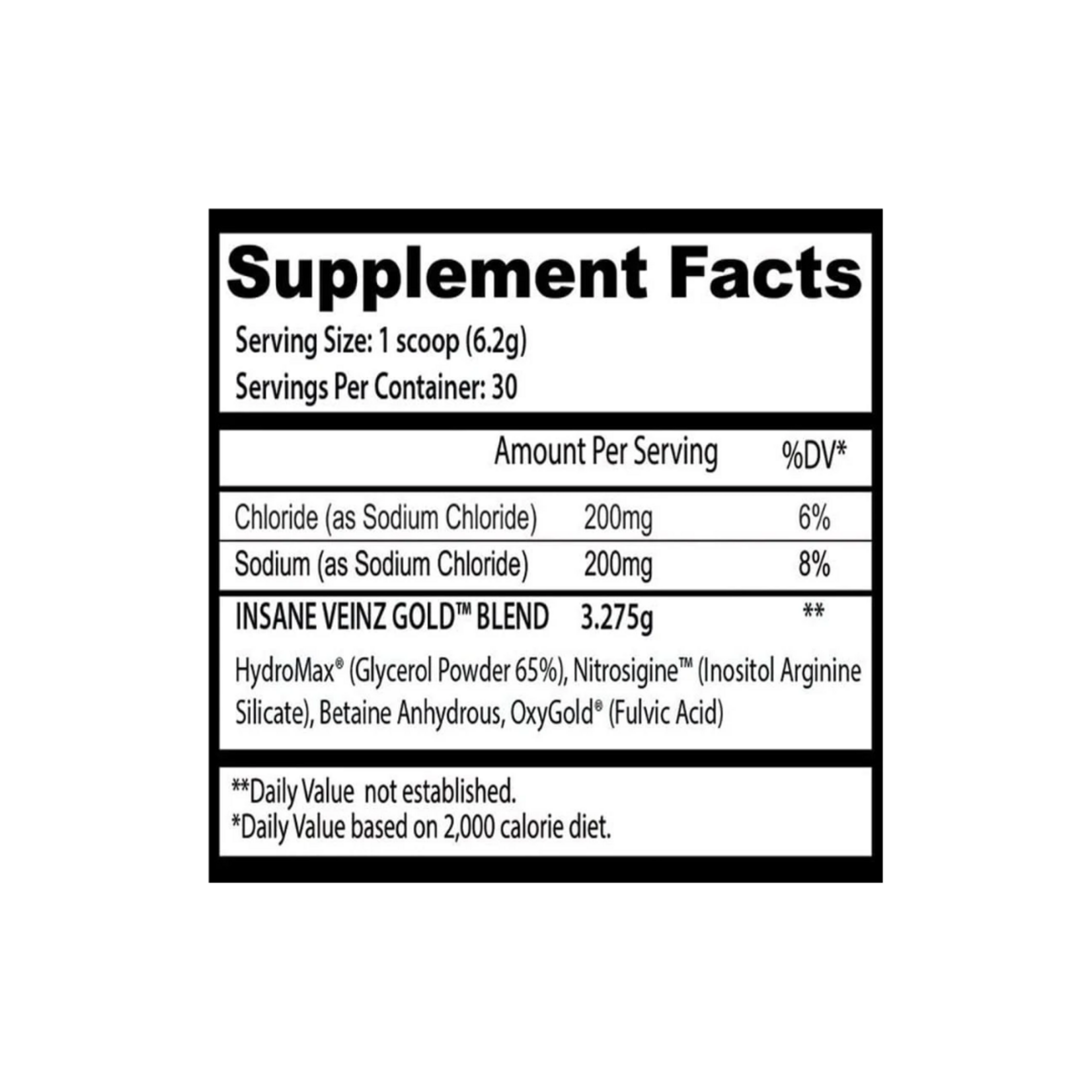 INSANE LABZ INSANE VEINZ GOLD 30SV INSANE LABZ