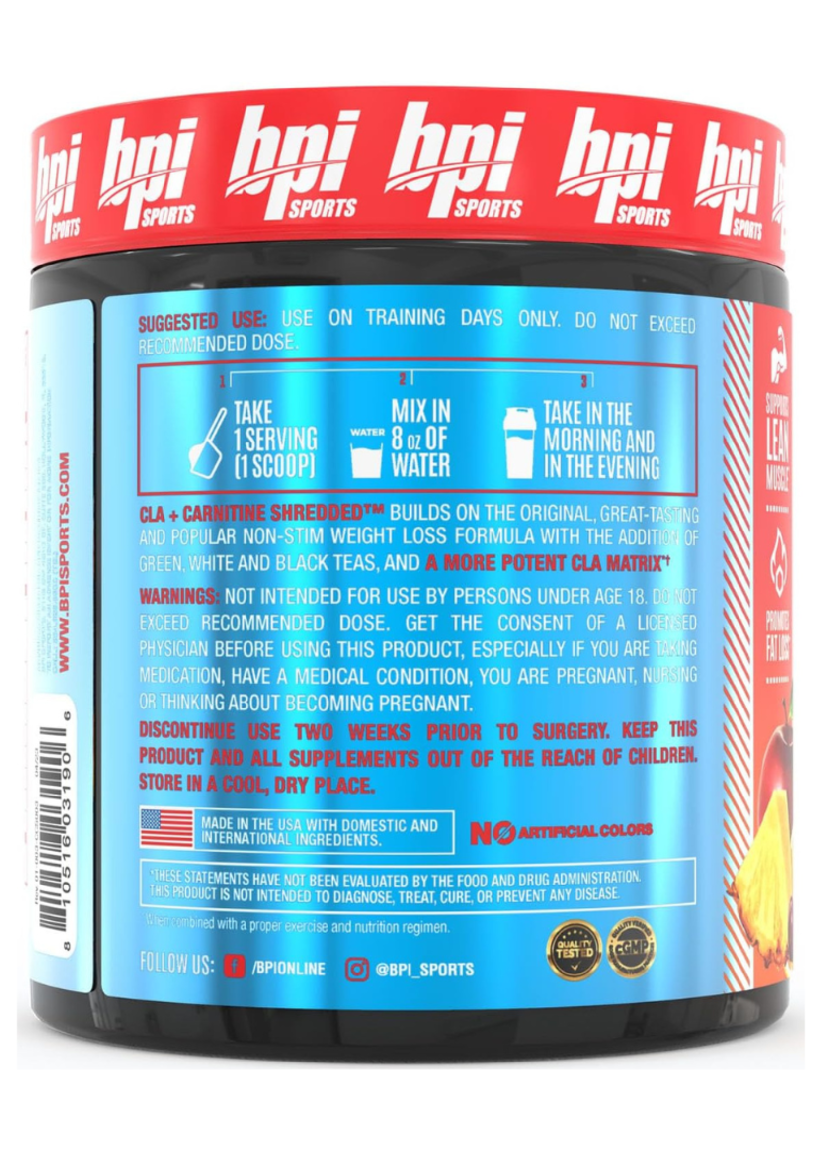BPI SPORTS CLA + CARNITNA SHREDDED BPI 50SV
