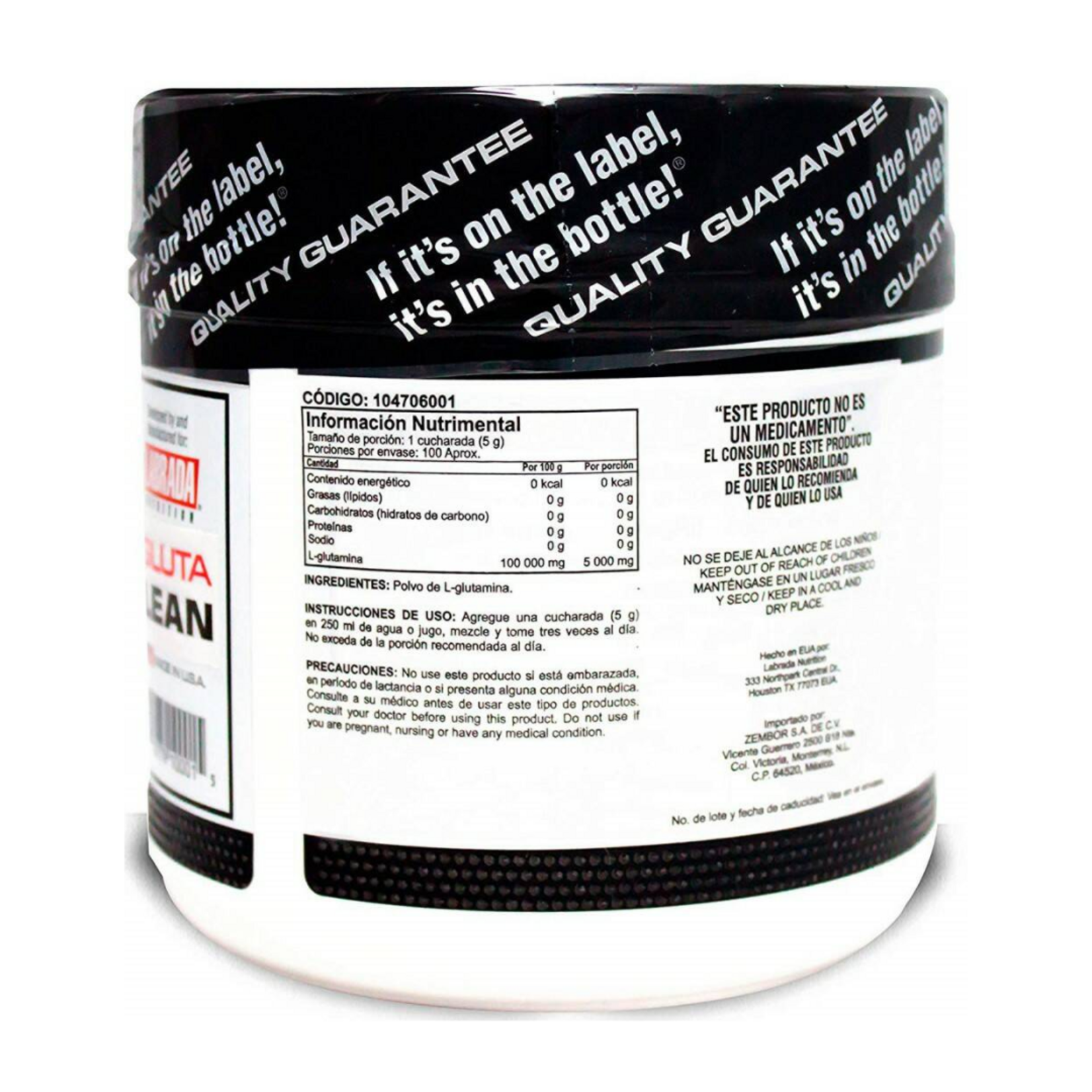 LABRADA GLUTAMINA LABRADA 500G