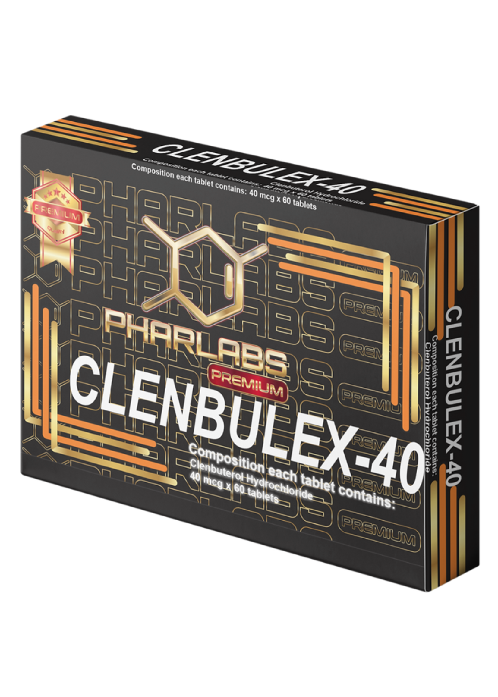 PHAR LABS PREMIUM CLENBULEX 40(CLEMBUTEROL) PHAR LABS PREMIUM 40MG 60TABS