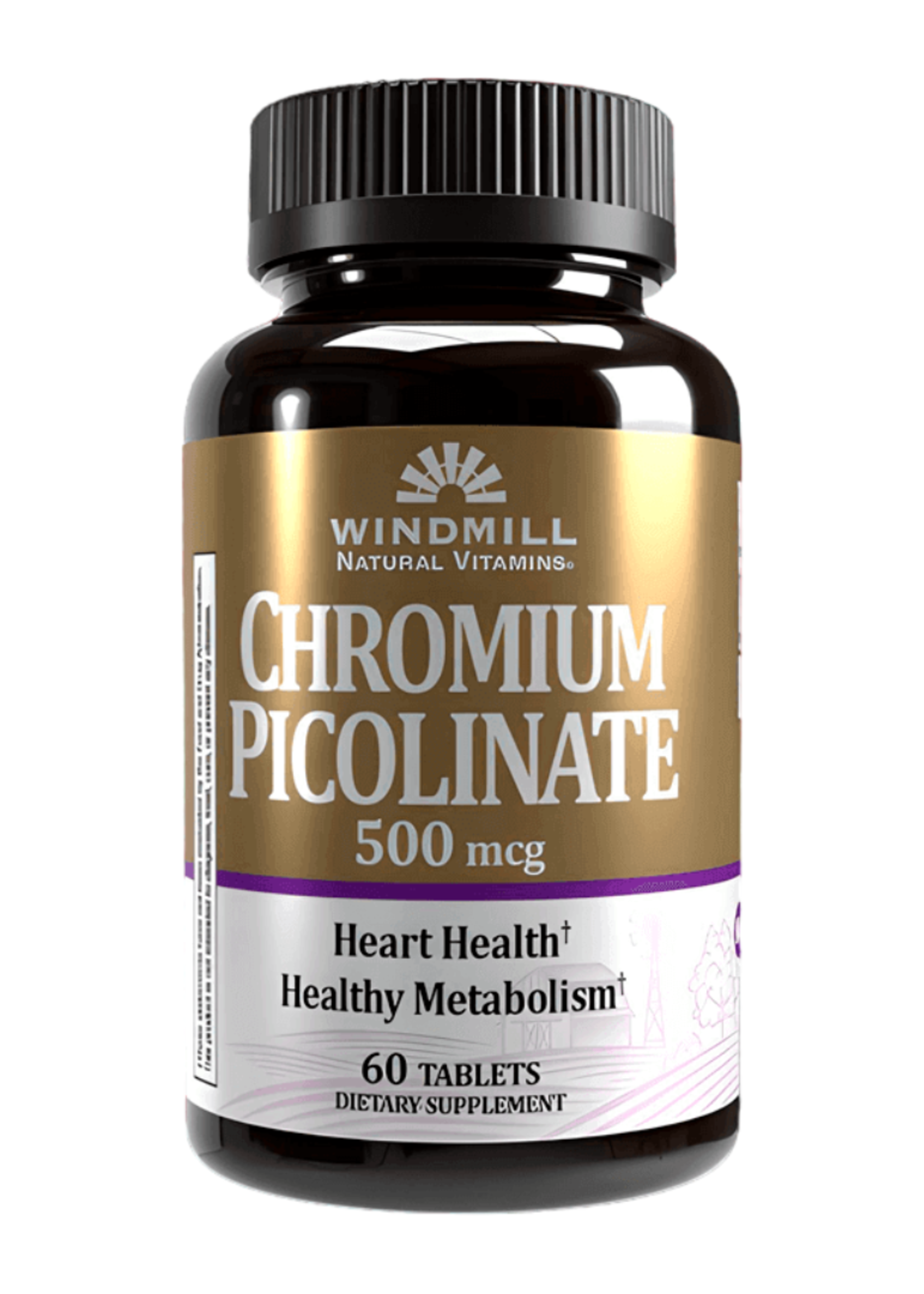 WINDMILL CHROMIUM PICOLINATE 500MG 60CT WINDMILL