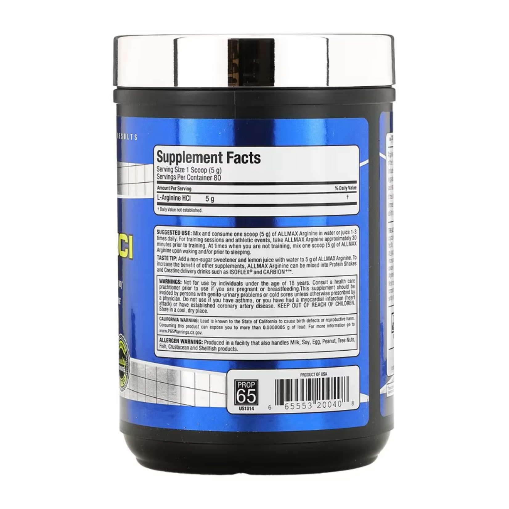 ALLMAX ARGININA ALLMAX 400GR