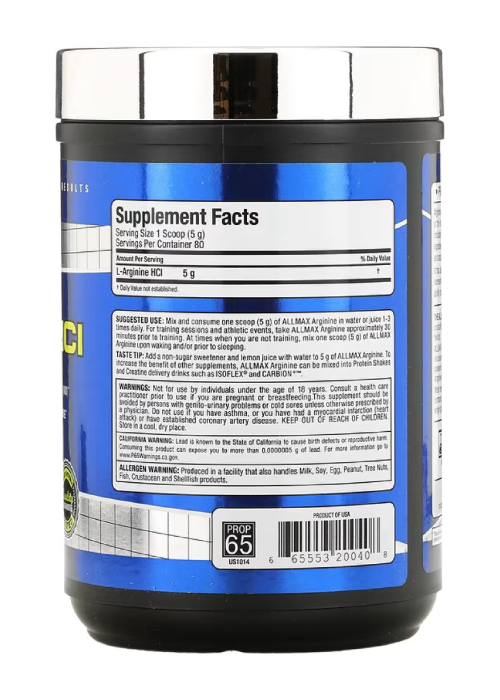 ALLMAX ARGININA ALLMAX 400GR