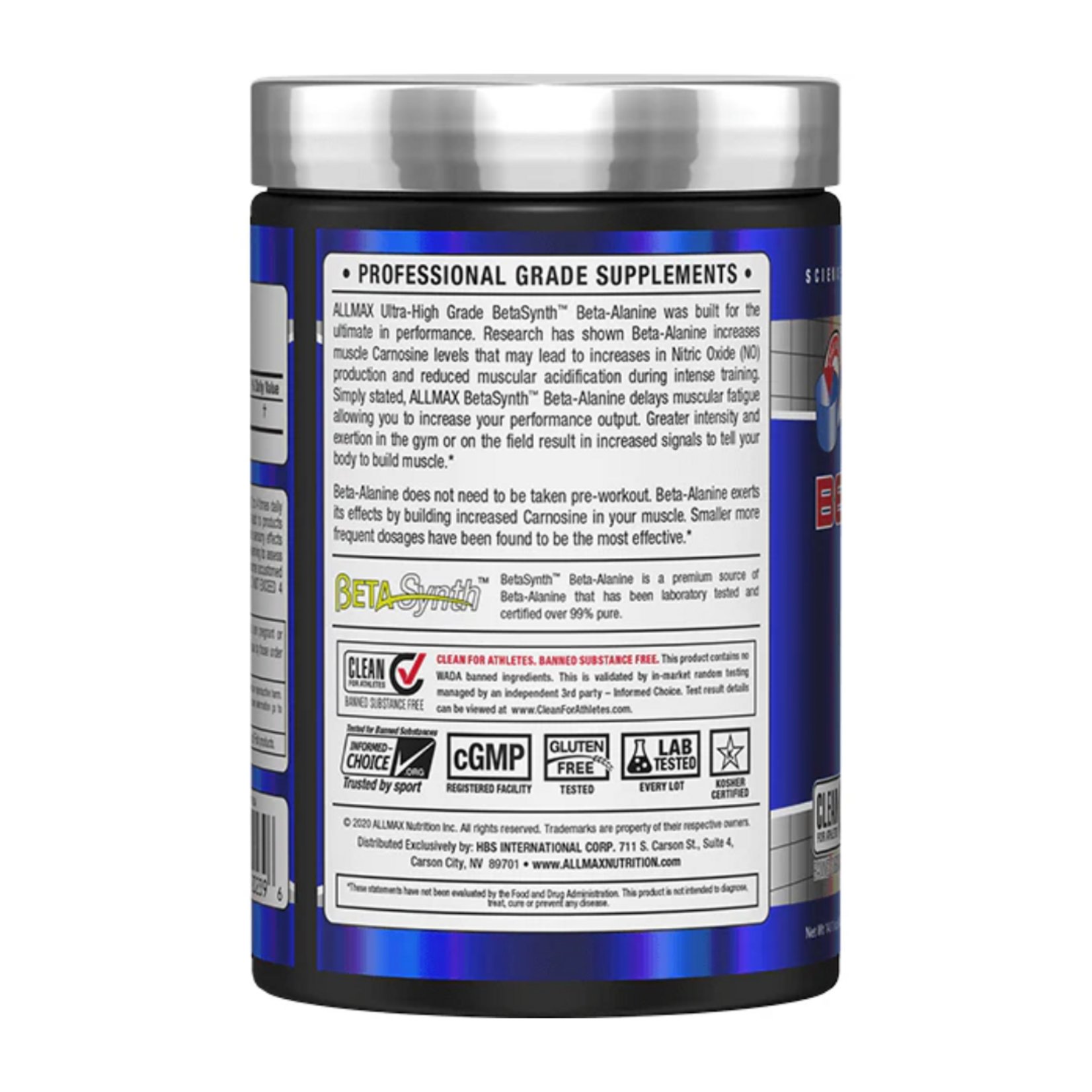 ALLMAX BETA ALANINA ALLMAX 400GR