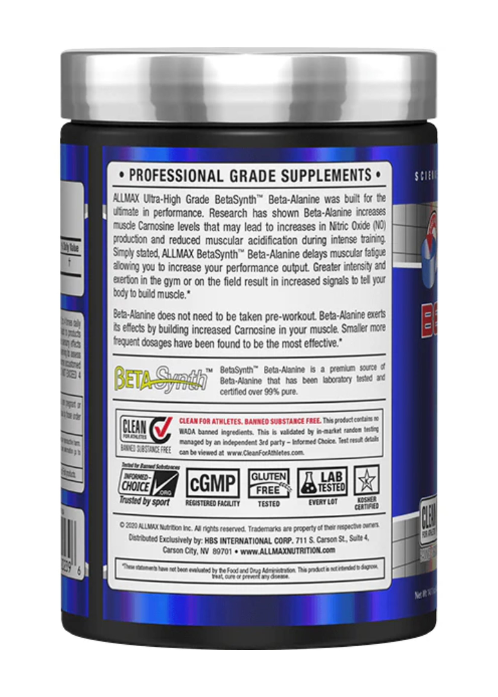 ALLMAX BETA ALANINA ALLMAX 400GR