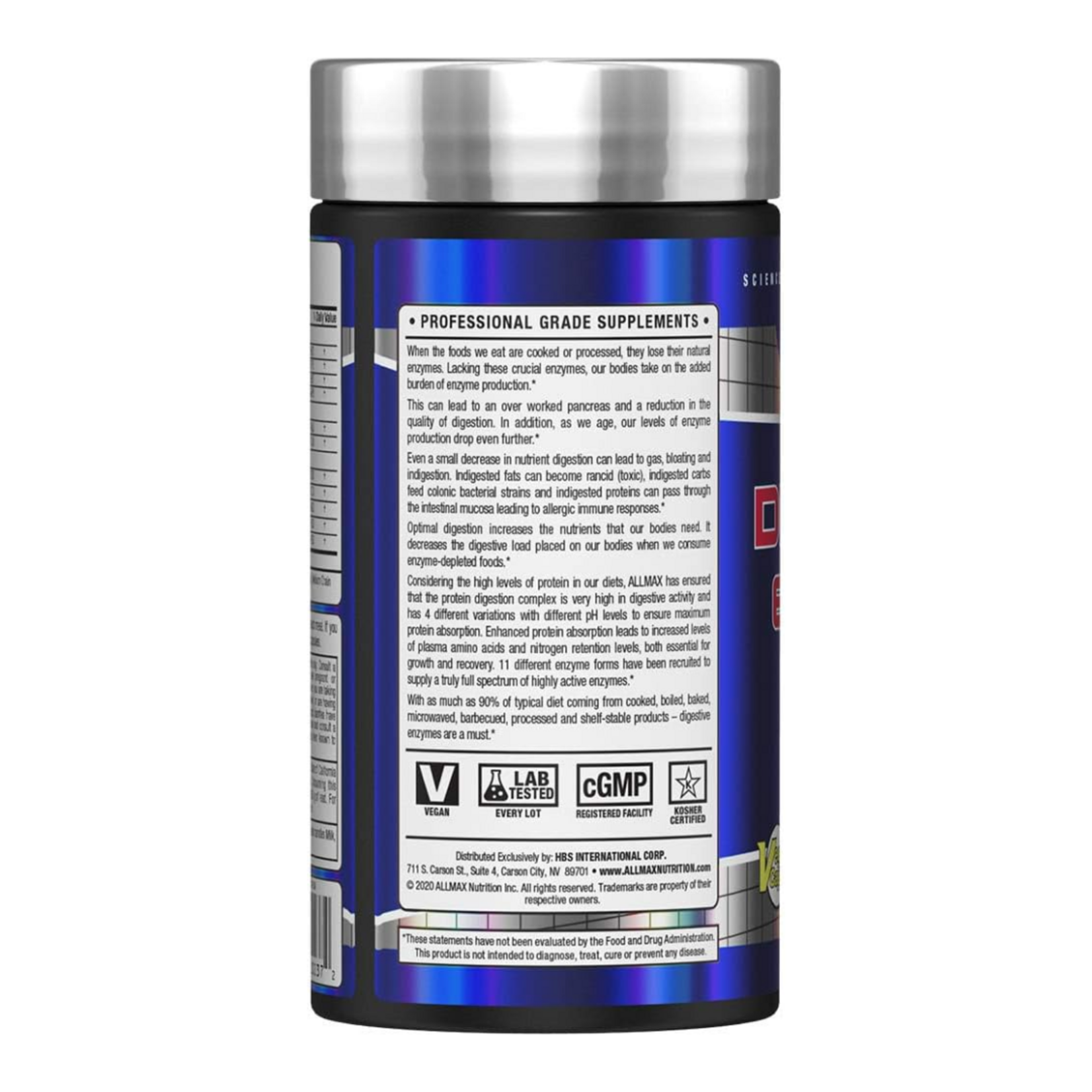 ALLMAX DIGESTIVE ENZYMES ALLMAX 90CT