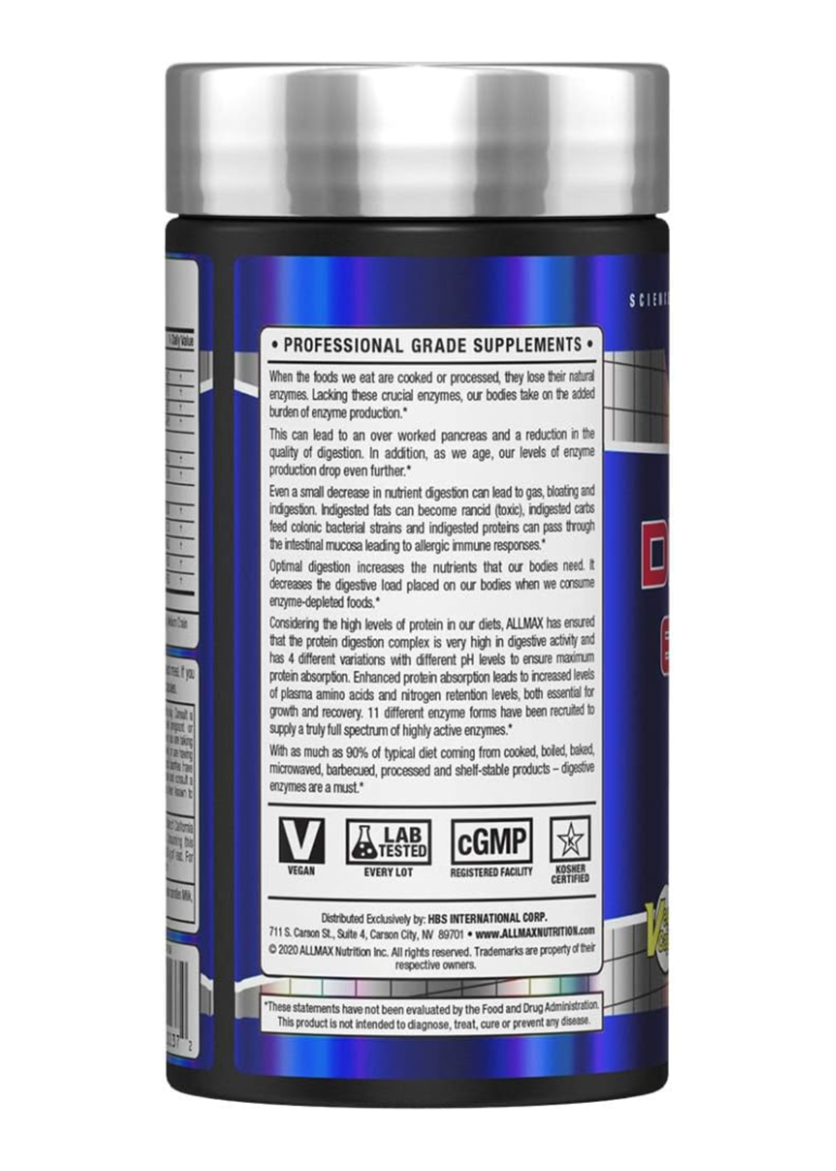 ALLMAX DIGESTIVE ENZYMES ALLMAX 90CT