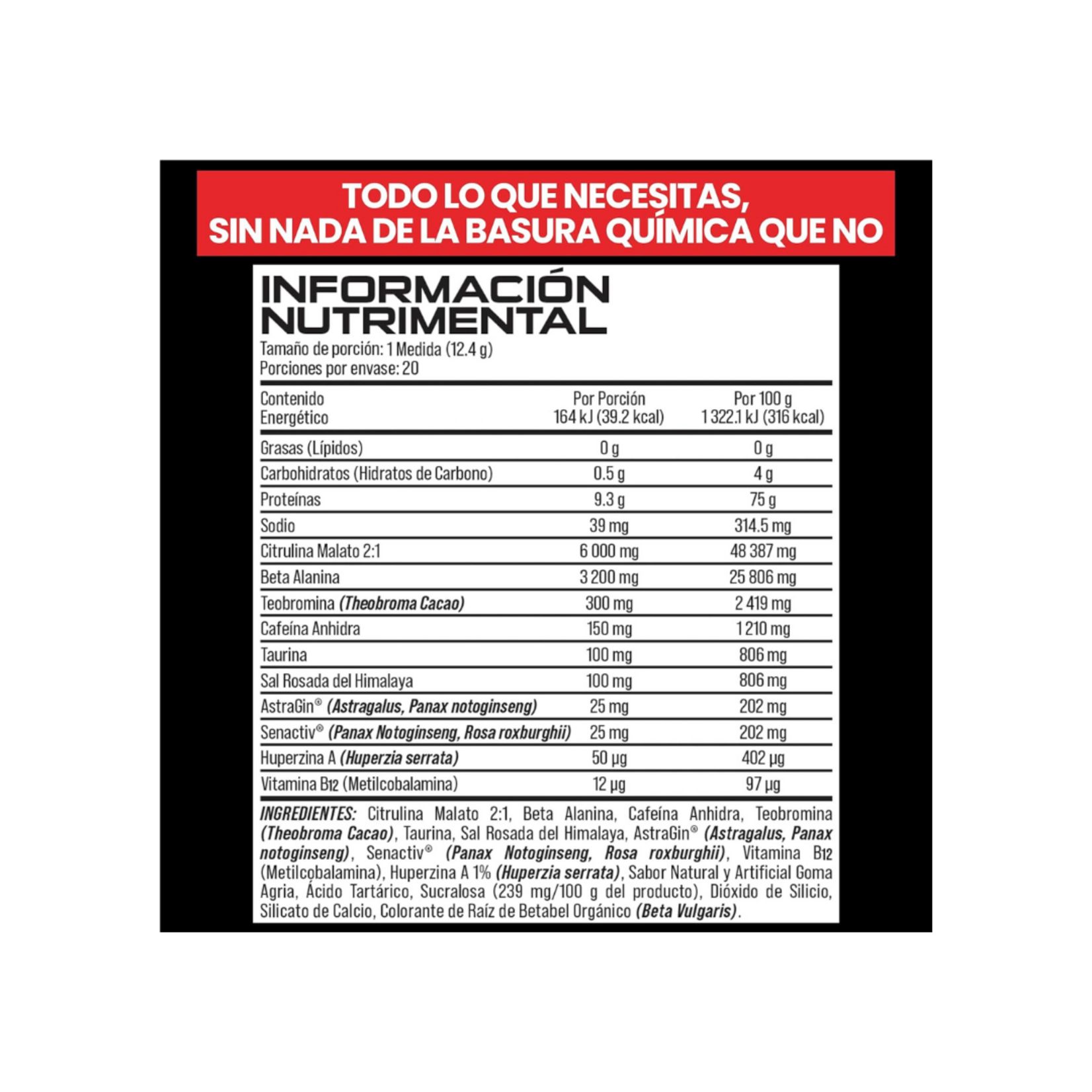 BUCKED UP WOKE AF NOOTROPICO BUCKED UP 30SV