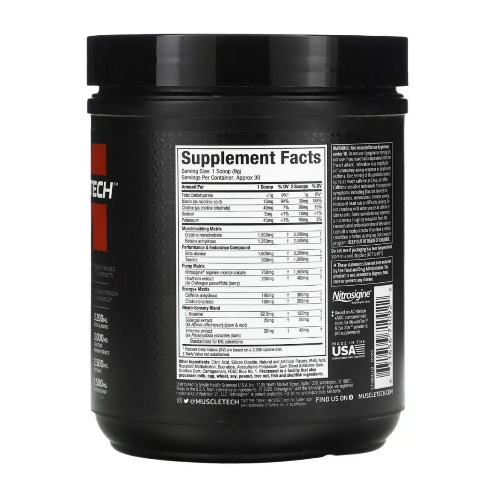 MUSCLE TECH VAPOR X5 MUSCLE TECH 30SV