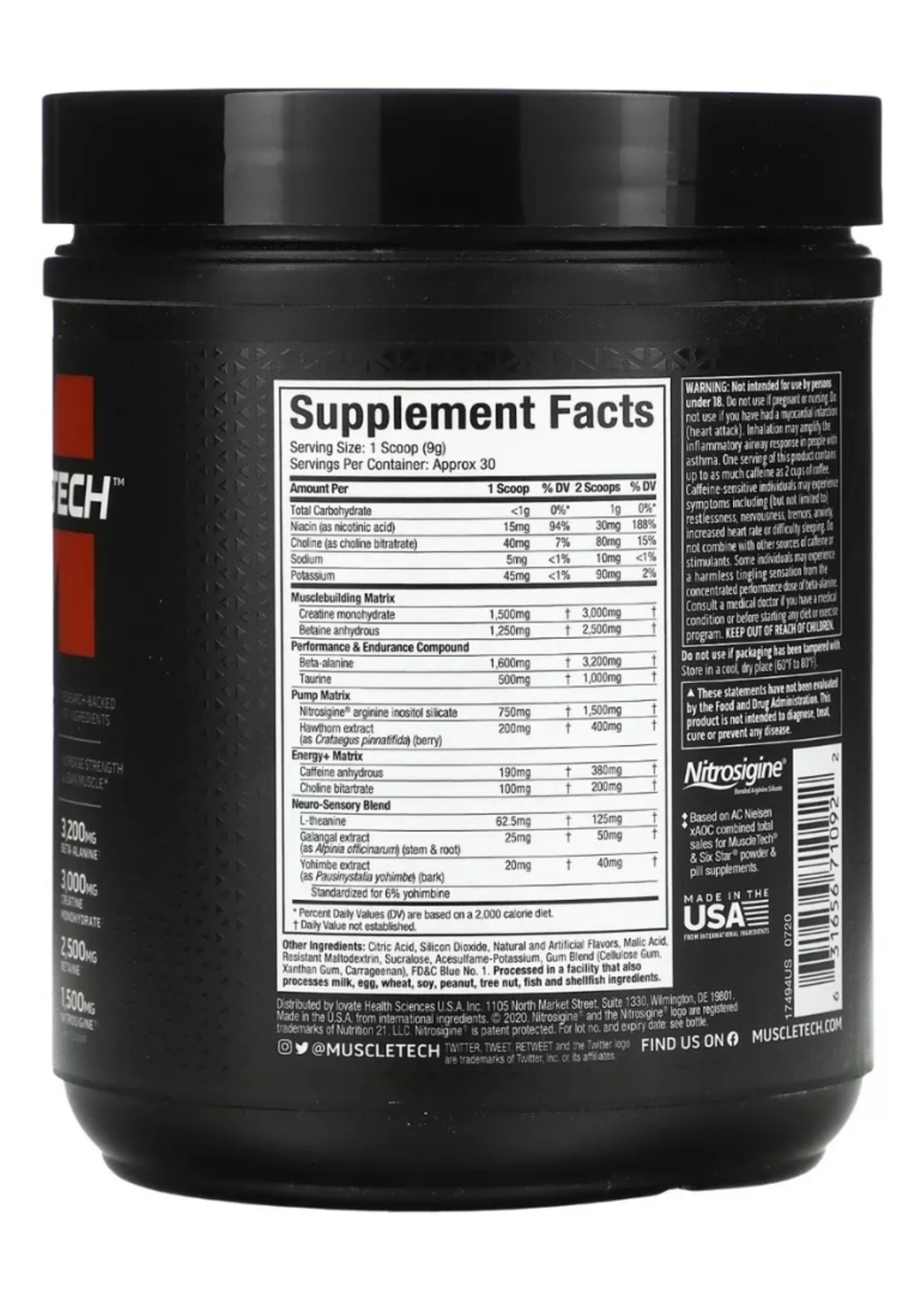 MUSCLE TECH VAPOR X5 MUSCLE TECH 30SV