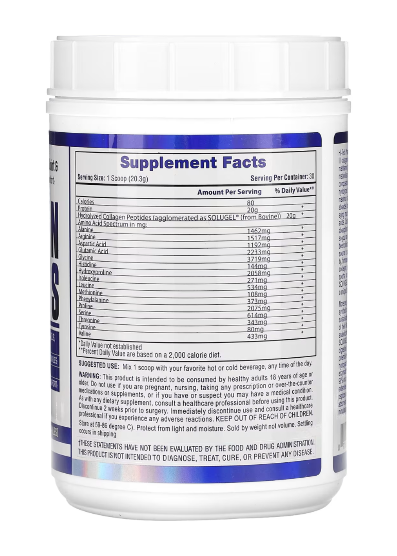 HI TECH COLLAGEN PEPTIDES HI TECH 30SV