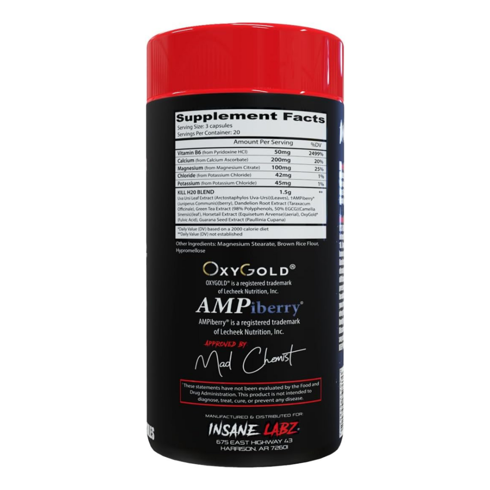 INSANE LABZ KILL H2O 60 CAPS INSANE LABZ