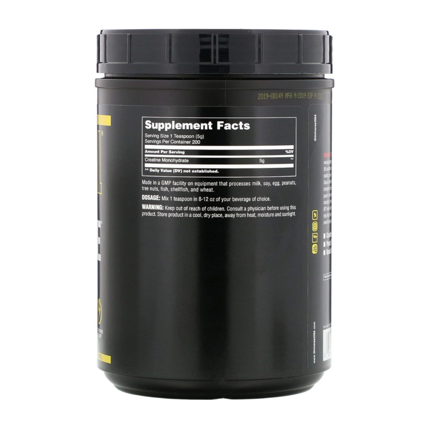 UNIVERSAL ANIMAL CREATINE POWDER UNIVERSAL 1KG