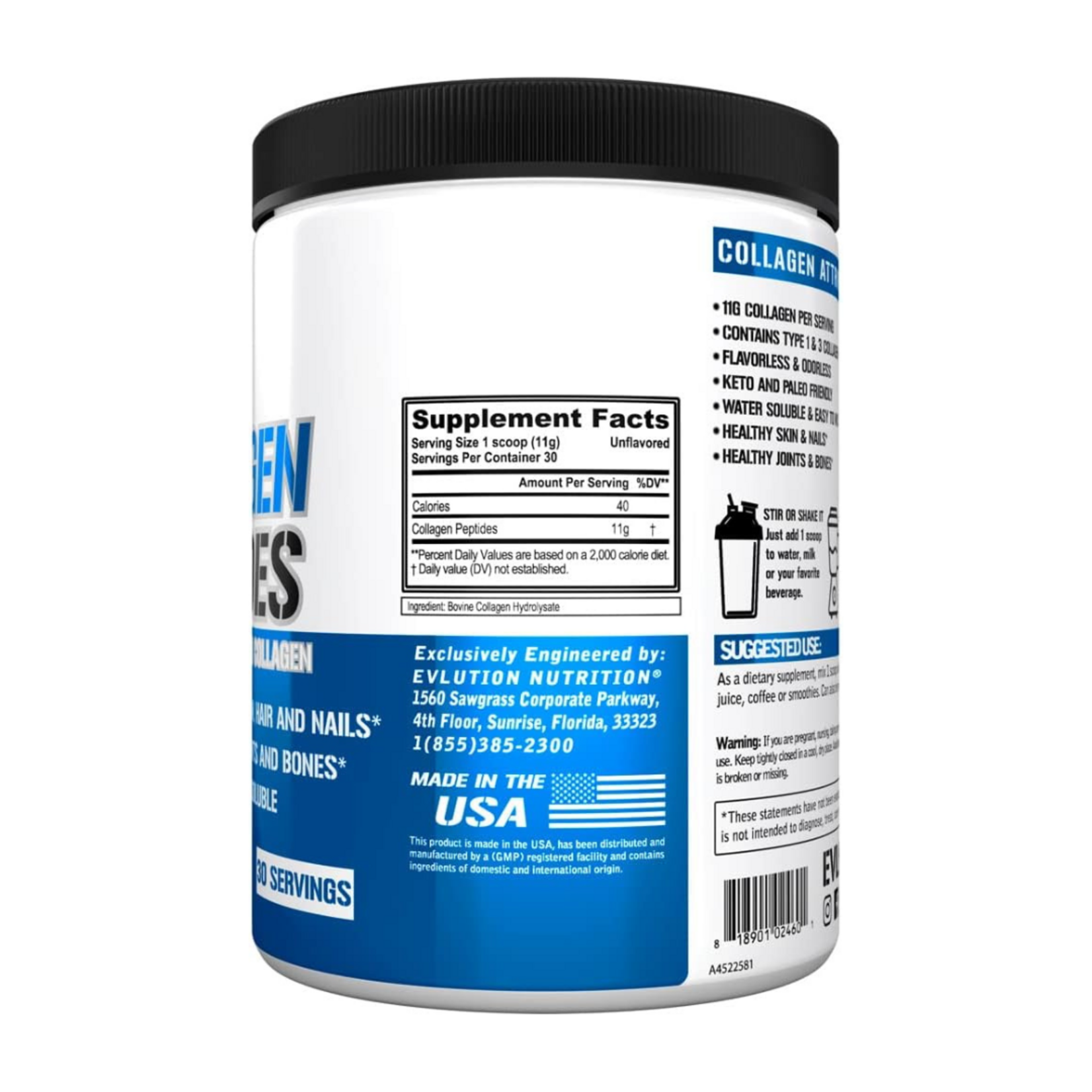 EVL NUTRITION COLAGENO PEPTIDOS EVL 30SV