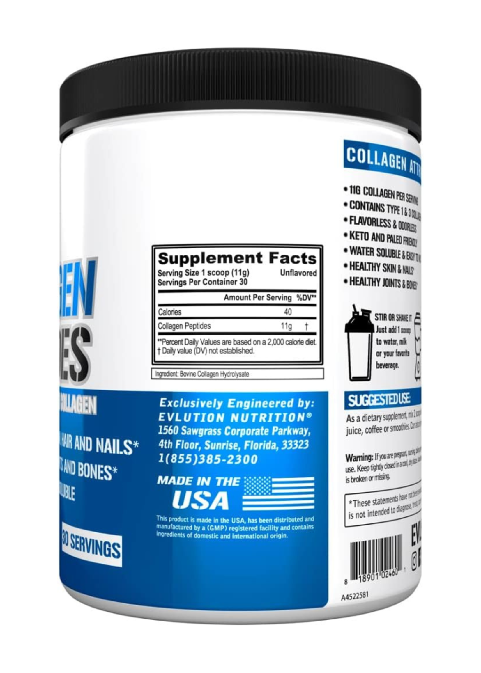 EVL NUTRITION COLAGENO PEPTIDOS EVL 30SV